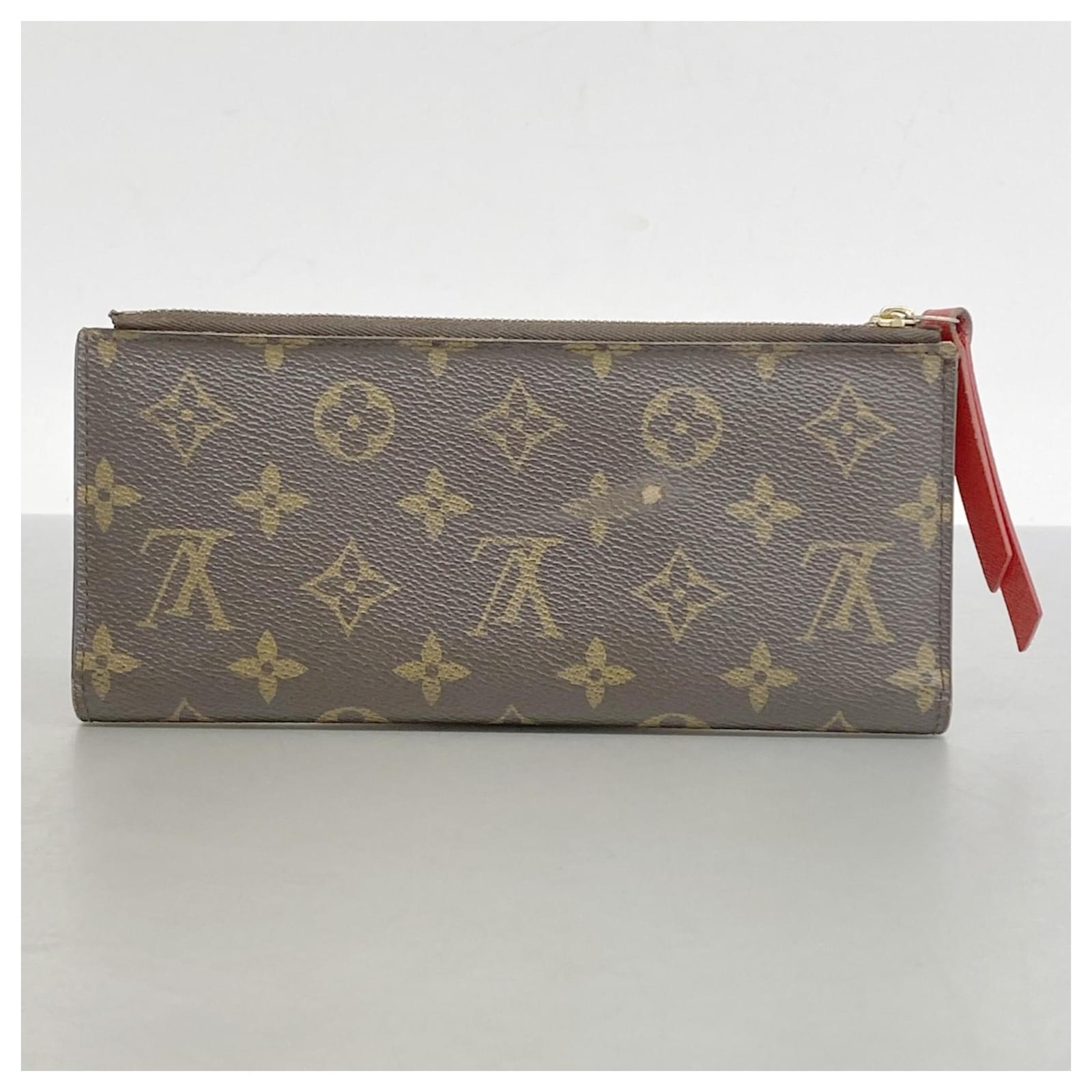 Louis Vuitton Monogram Portefeuille Adele Long Wallet Red ref