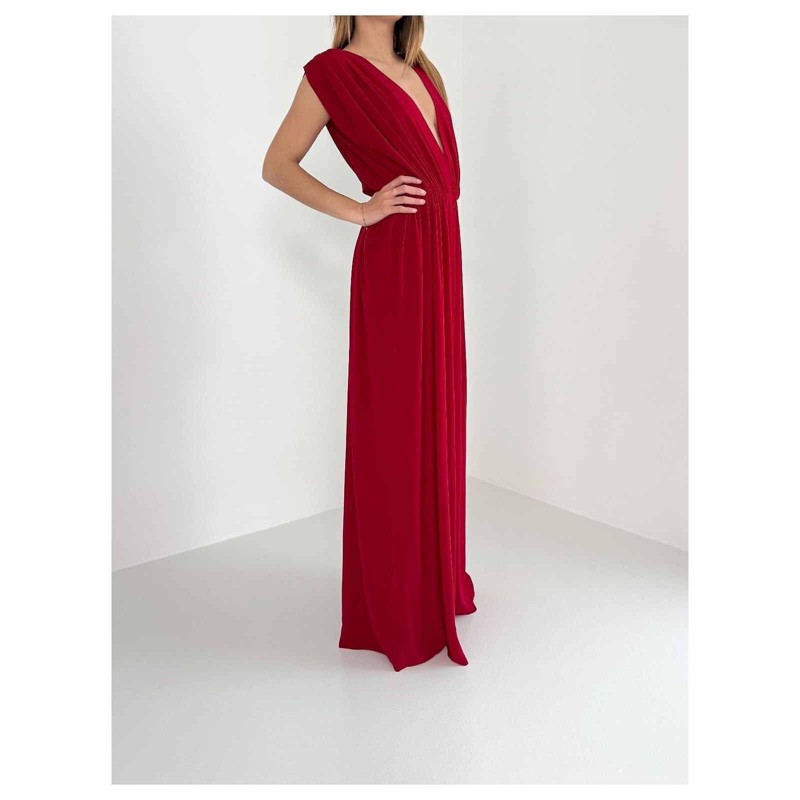 burgundy dress for wedding guest Plus Size Deep V-Neck Chiffon 'Women''s Gray Solari Mini where every detail is Size:7 3/8 US Fashion