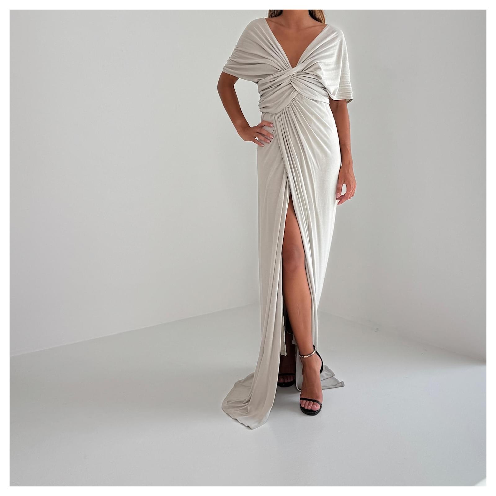 donna karan draped jersey dress Donna Karan black draped jersey gown JAMES VELORIA