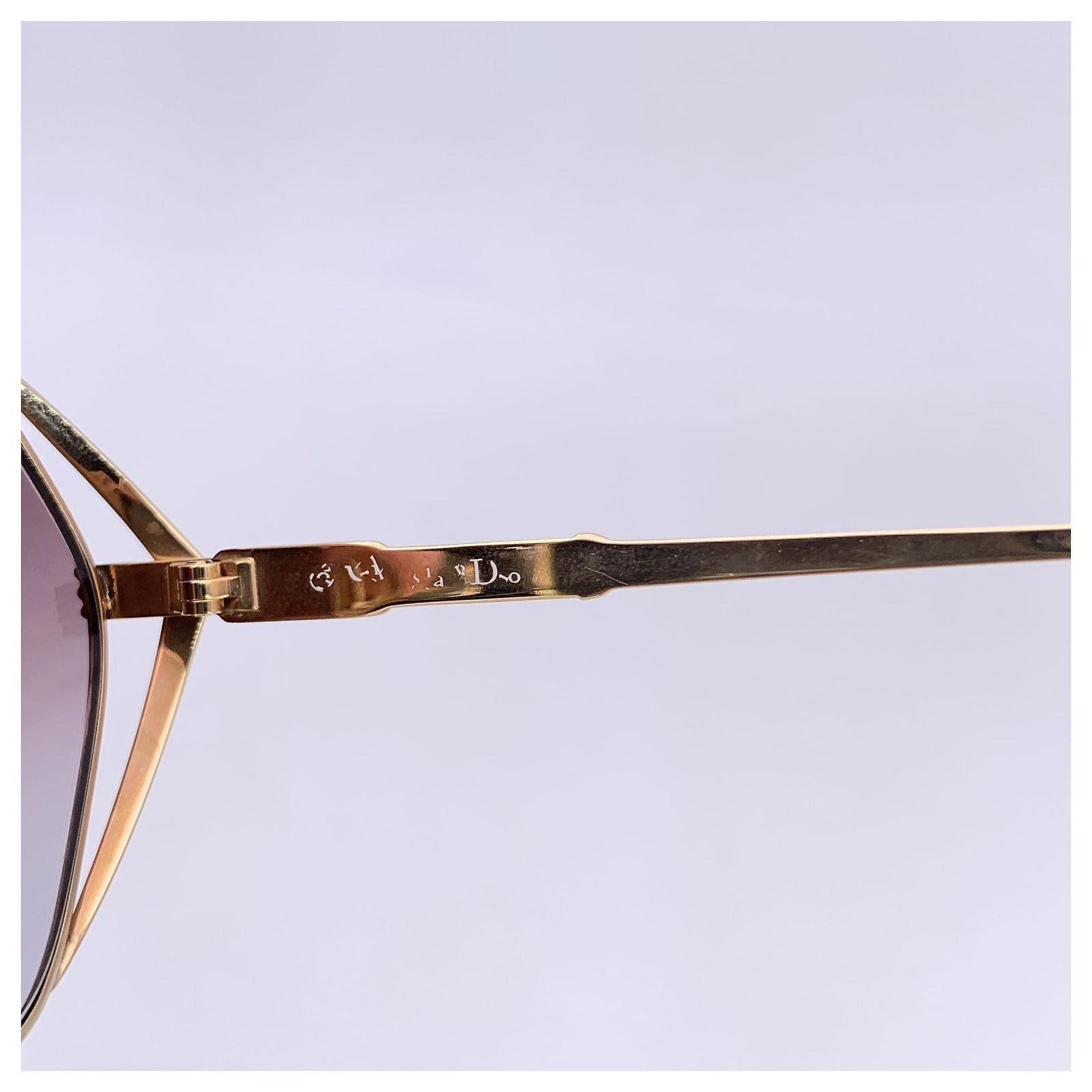 Christian Dior Vintage Women\'s Gold Sunglasses 2302 Christian Dior 2302 Sunglasses w/ Custom Brown Gradient  main image 3