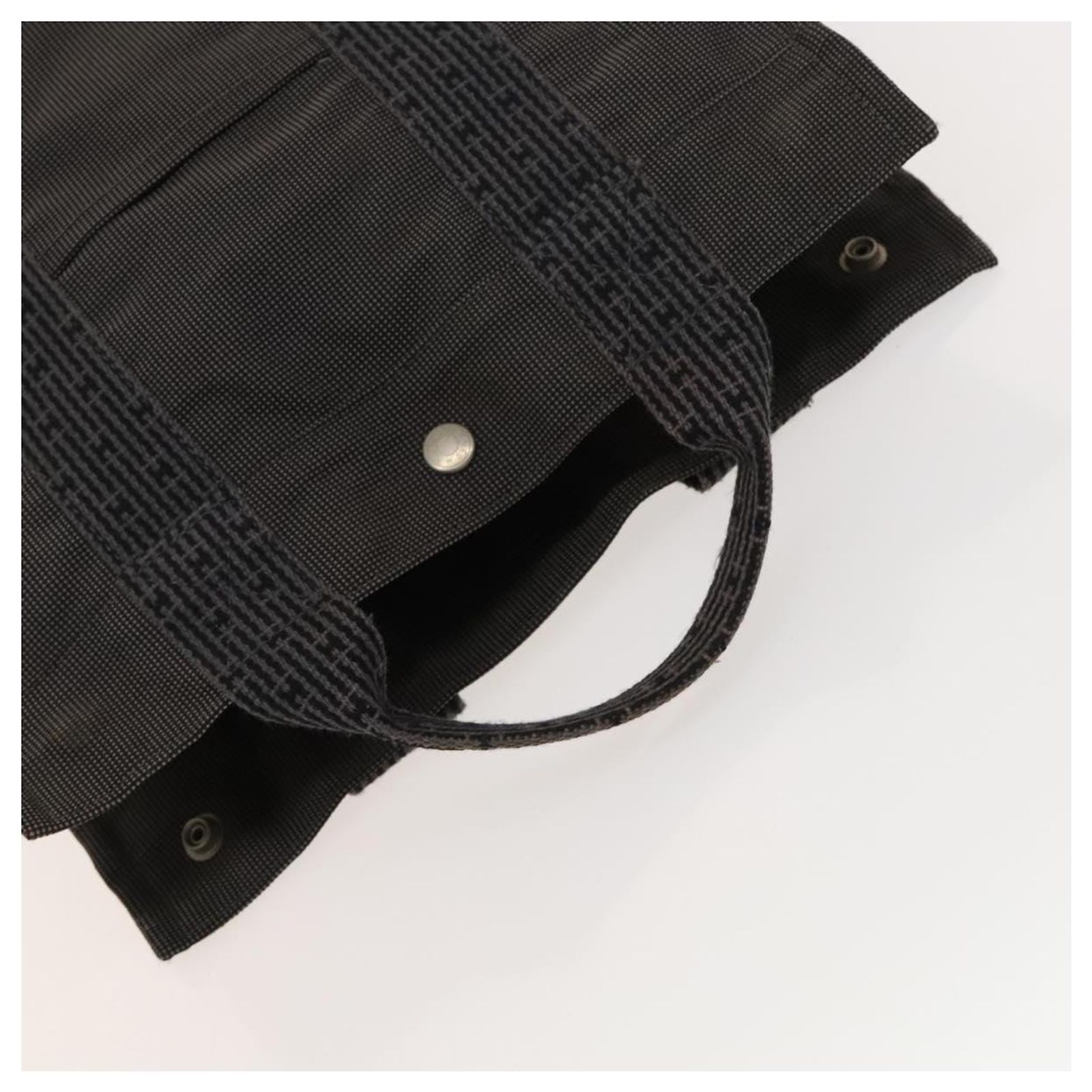 Hermès HERMES Her Line Add PM Backpack Canvas Gray Silver  display picture 3