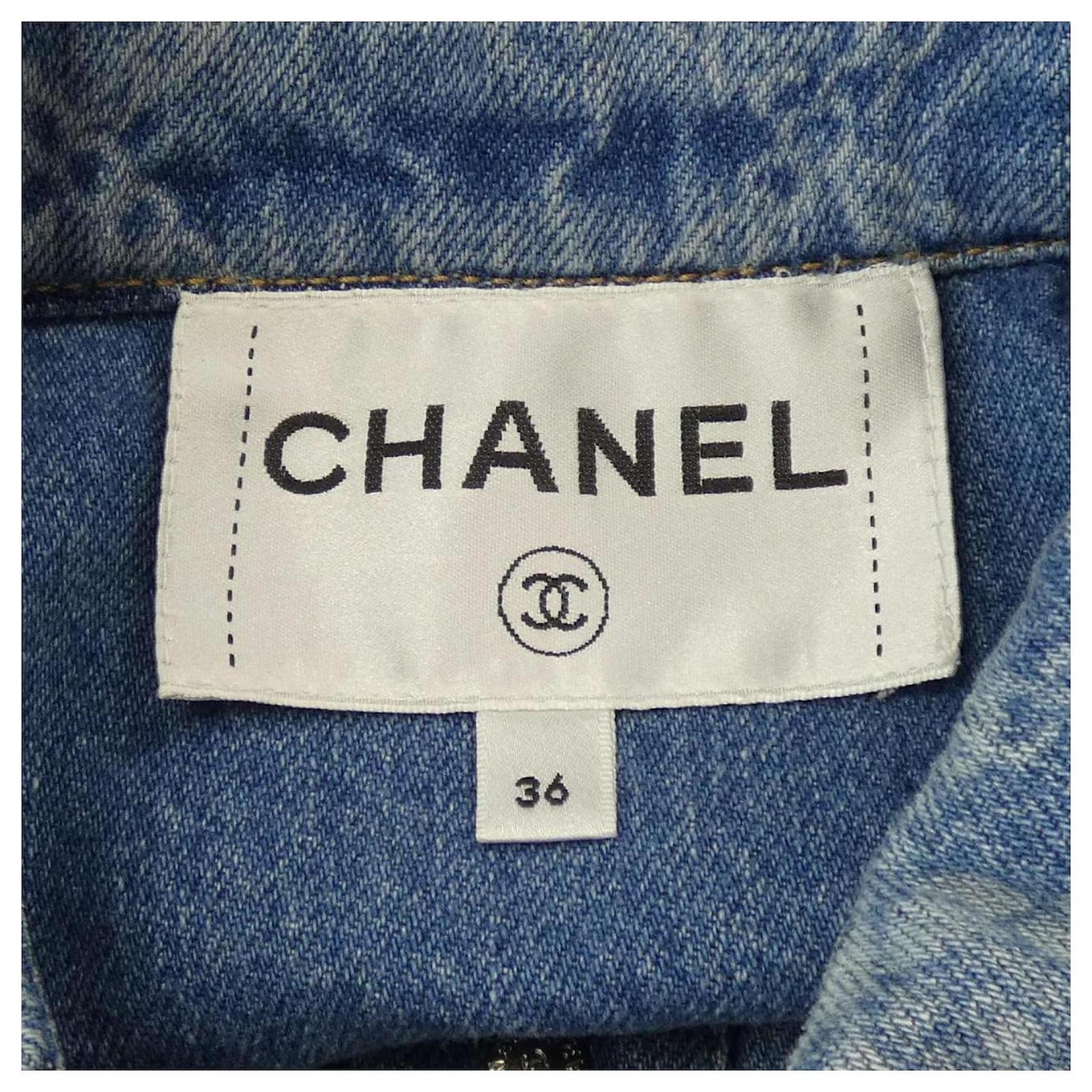 Giacca in denim Chanel P75260V66857 Blu Giovanni