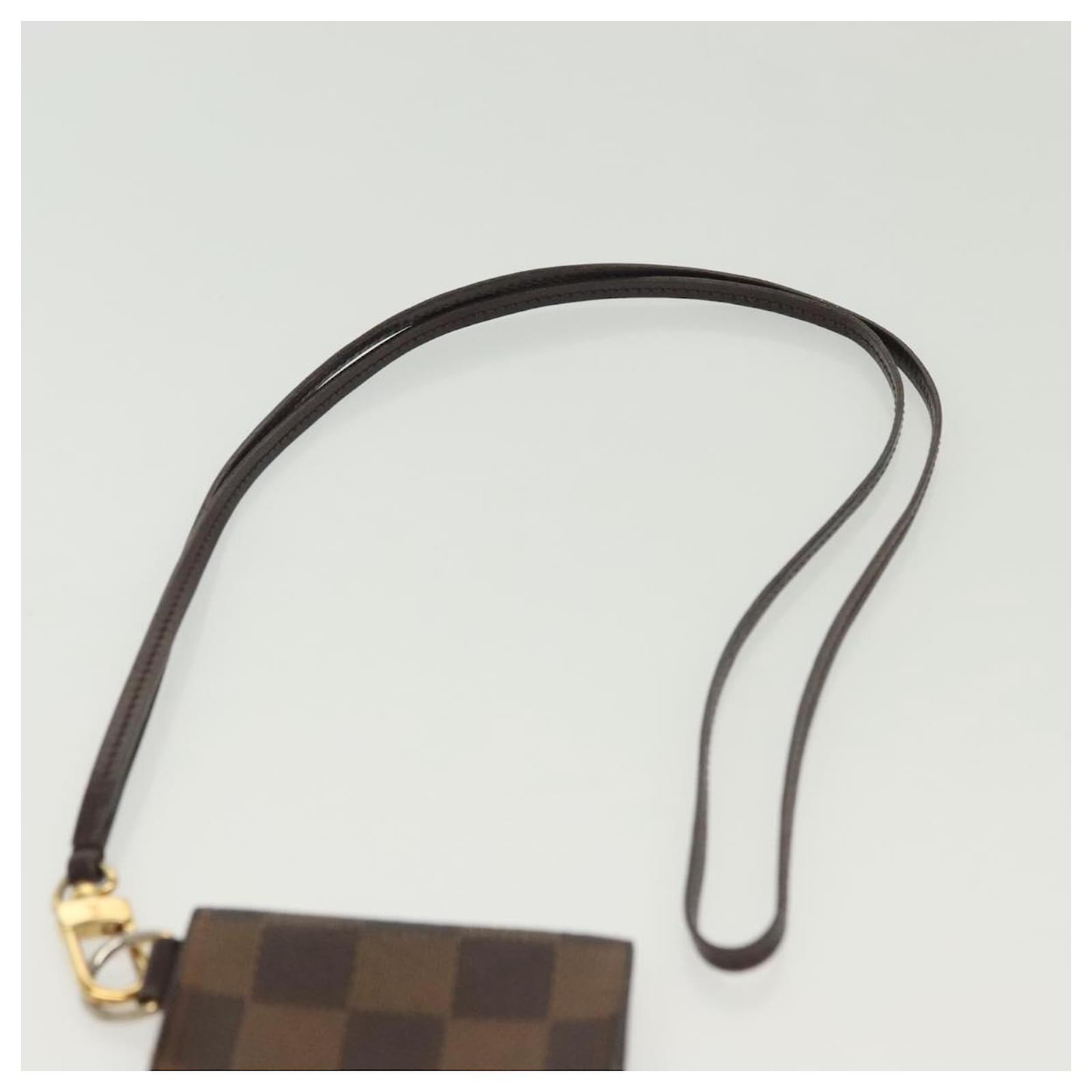 LOUIS VUITTON Damier Ebene Porte Cartes ID Bandouliere Case N60016