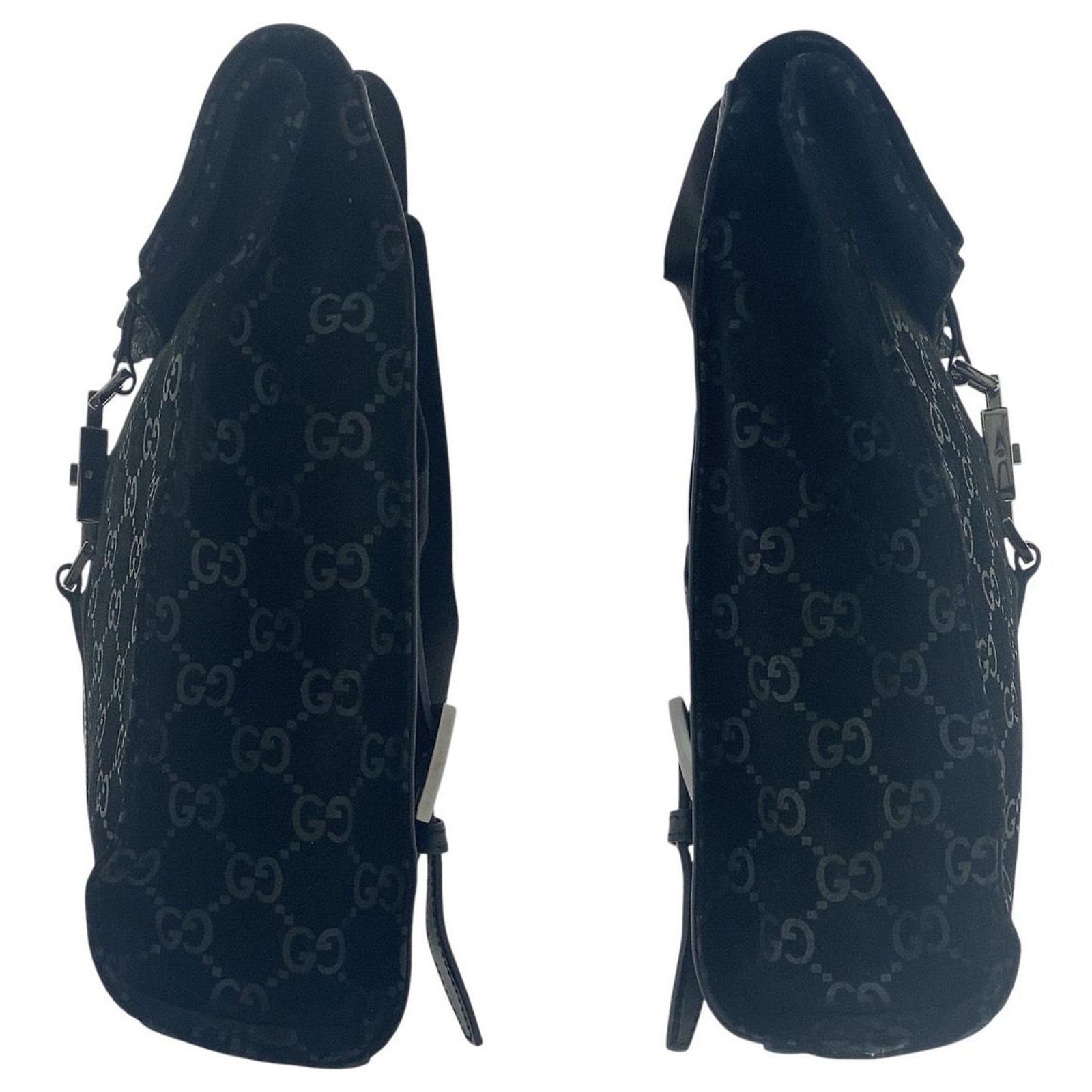 Gucci Jackie Backpack Black GG Suede Leather Gucci Bamboo Backpack Large Suede Leather – l main image 2