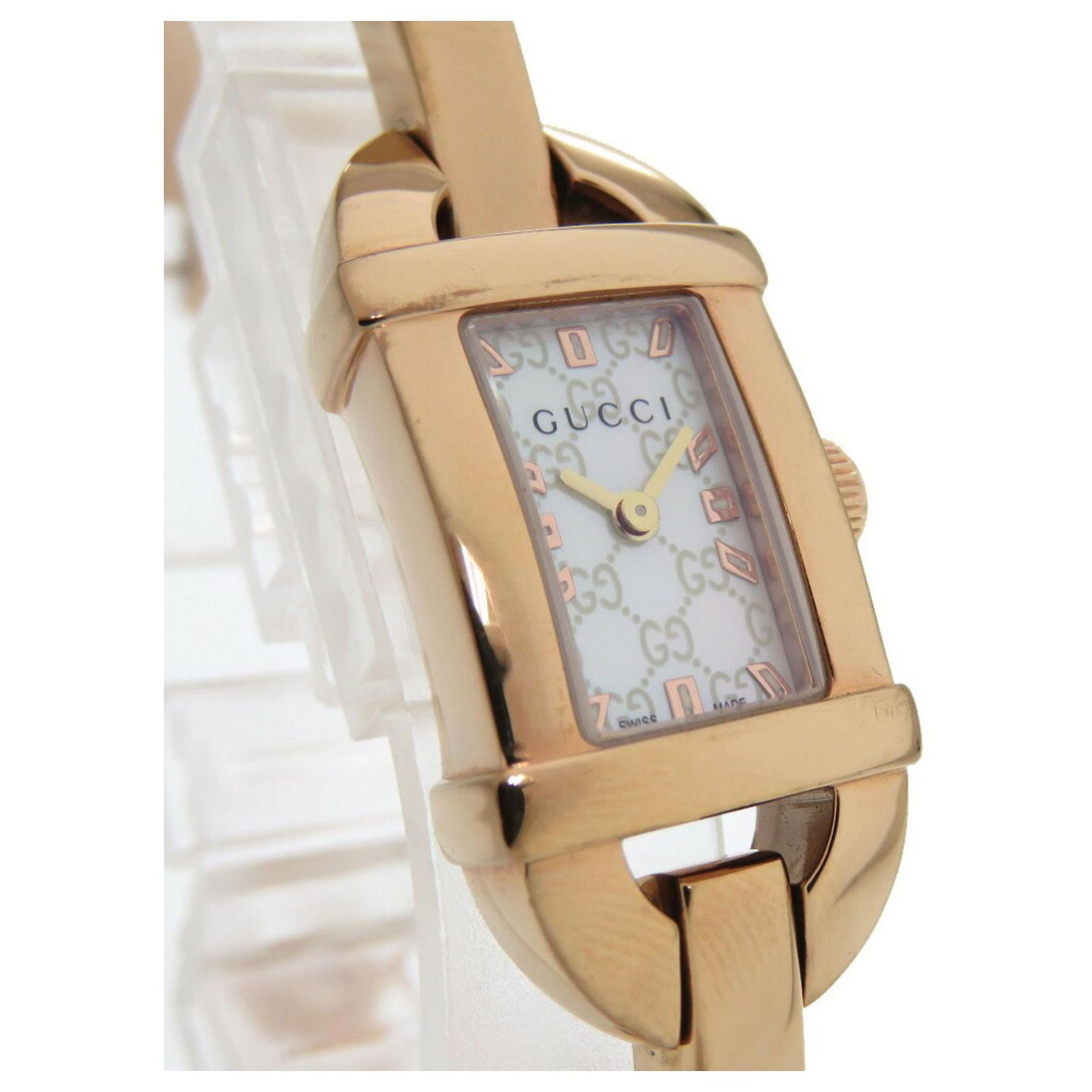 Gucci 6800L Pink Gold Shell Dial Stainless Steel Watch ref.2454554 