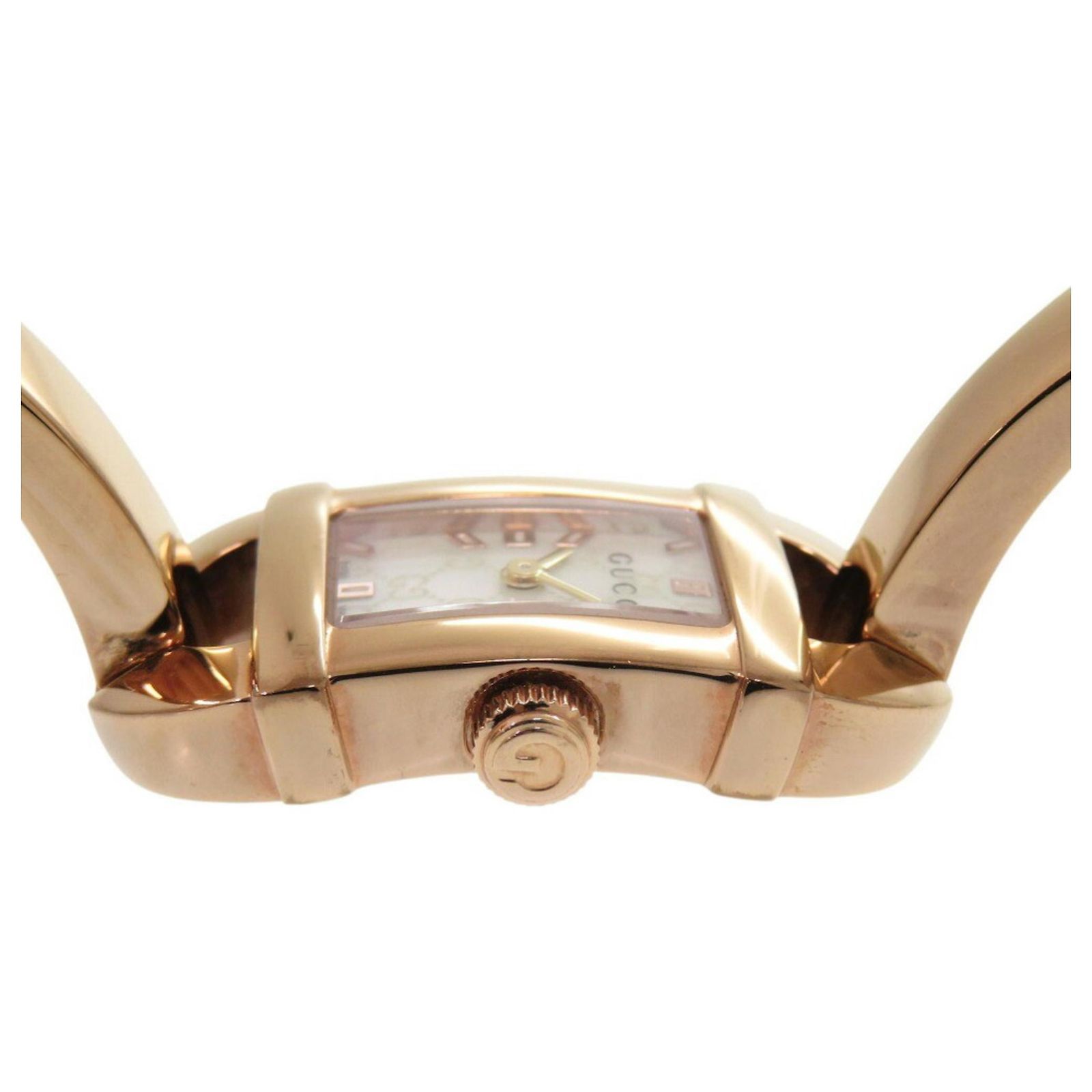 Gucci 6800L Pink Gold Shell Dial Stainless Steel Watch ref.2454554 