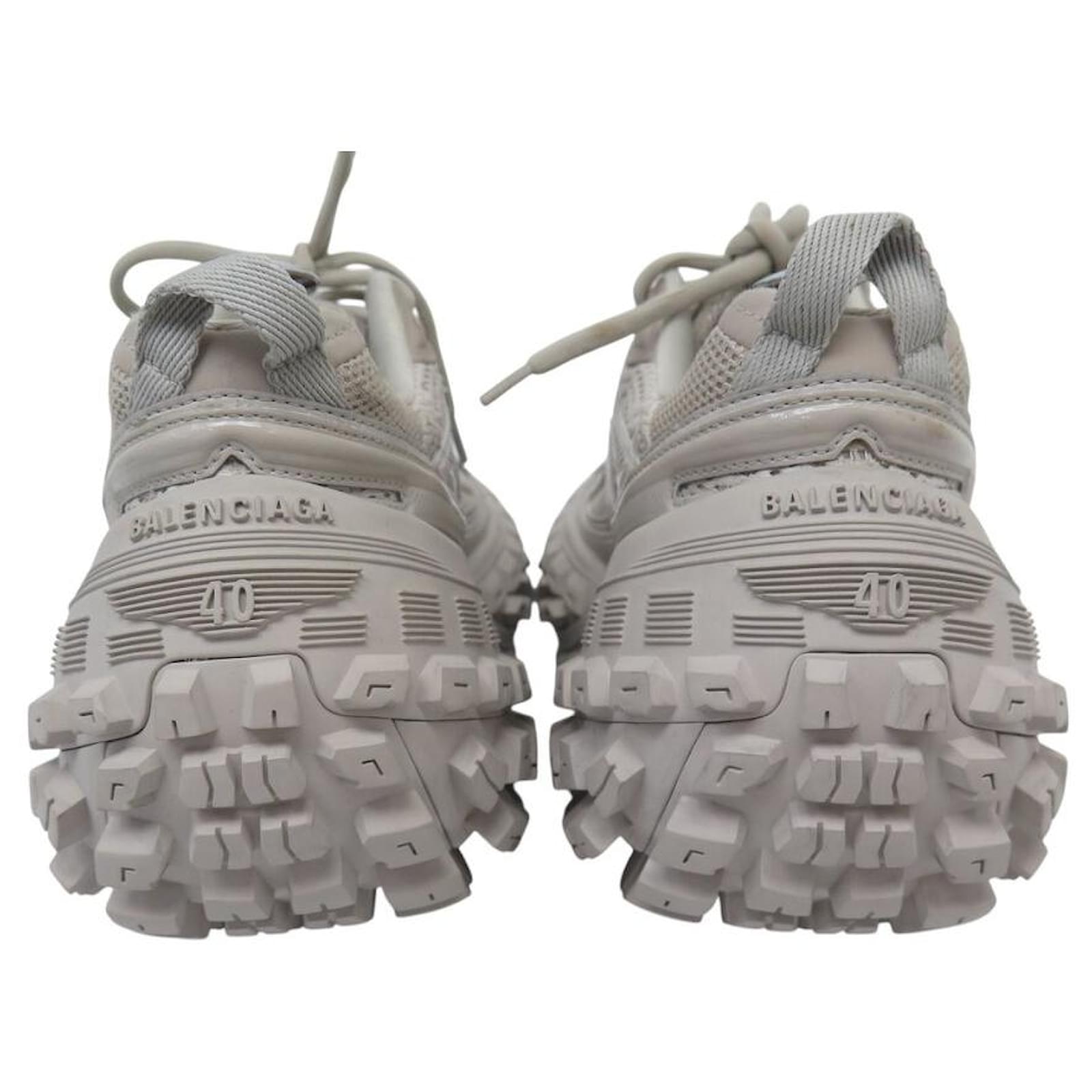NEW BALENCIAGA BOUNCER 653870 SNEAKERS 40 41 FR GRAY Grey Leather