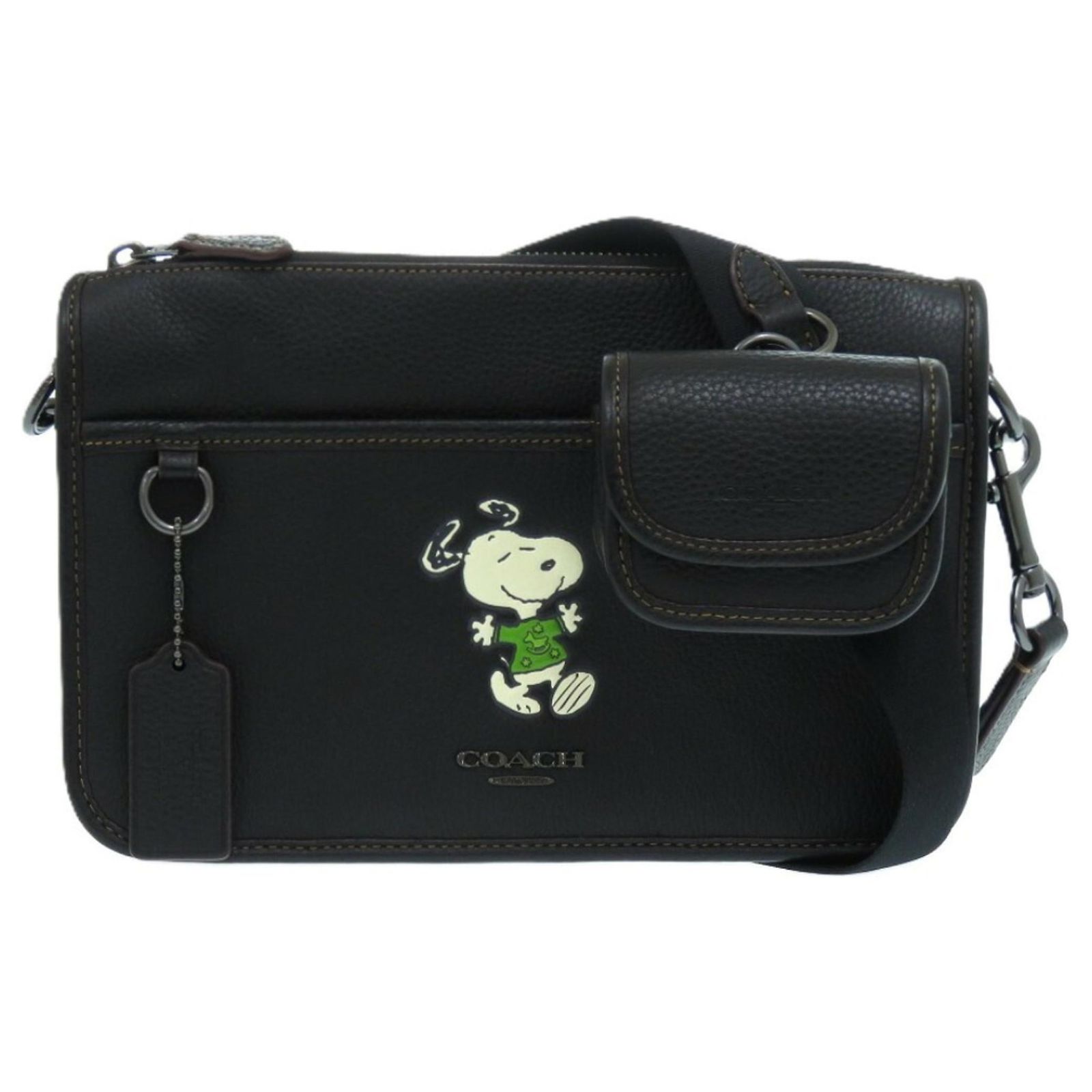 Coach x PEANUTS Snoopy Mini Heritage Convertible Crossbody Leather 