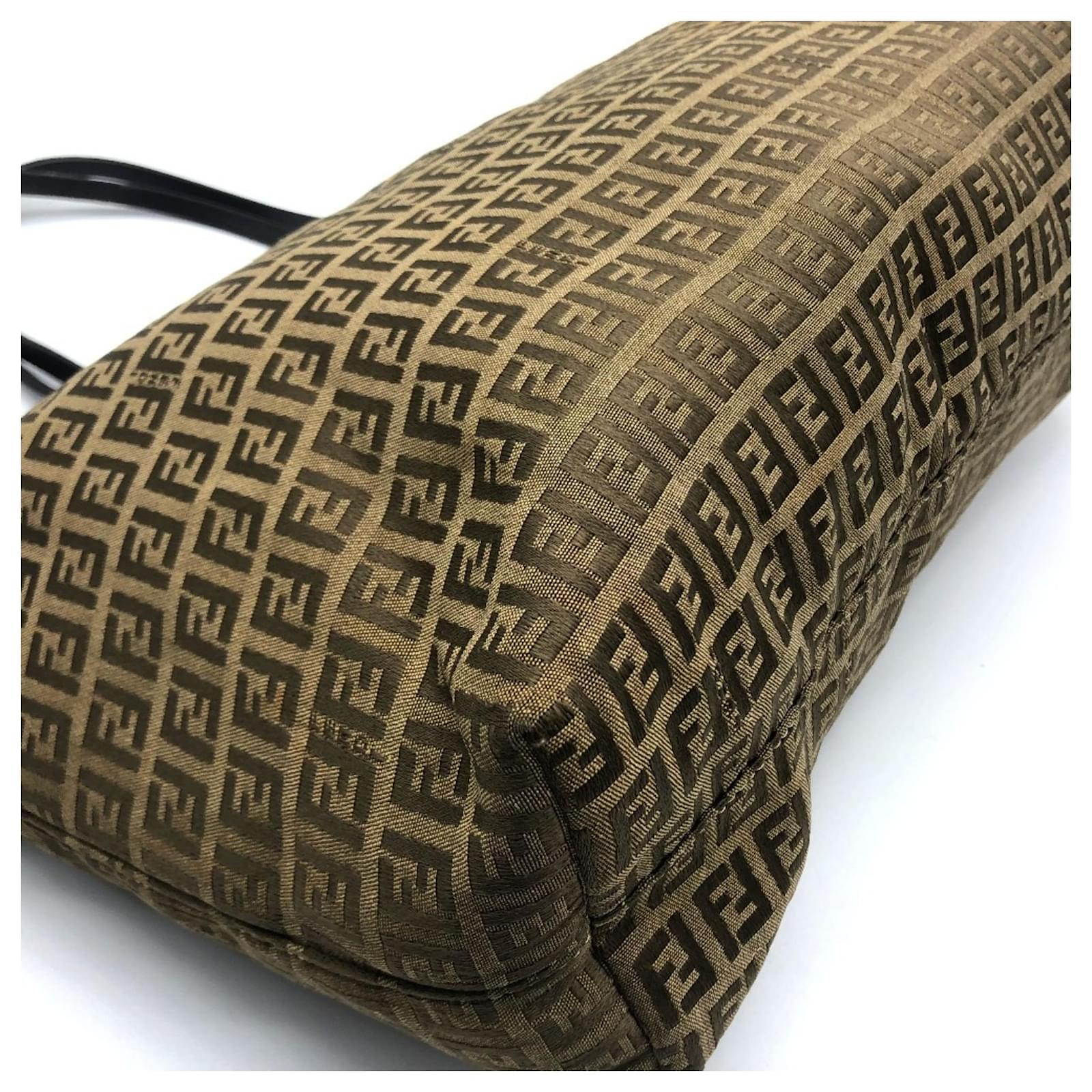 Borsa Tote Fendi con stampa Zucca Marrone Beige Joli