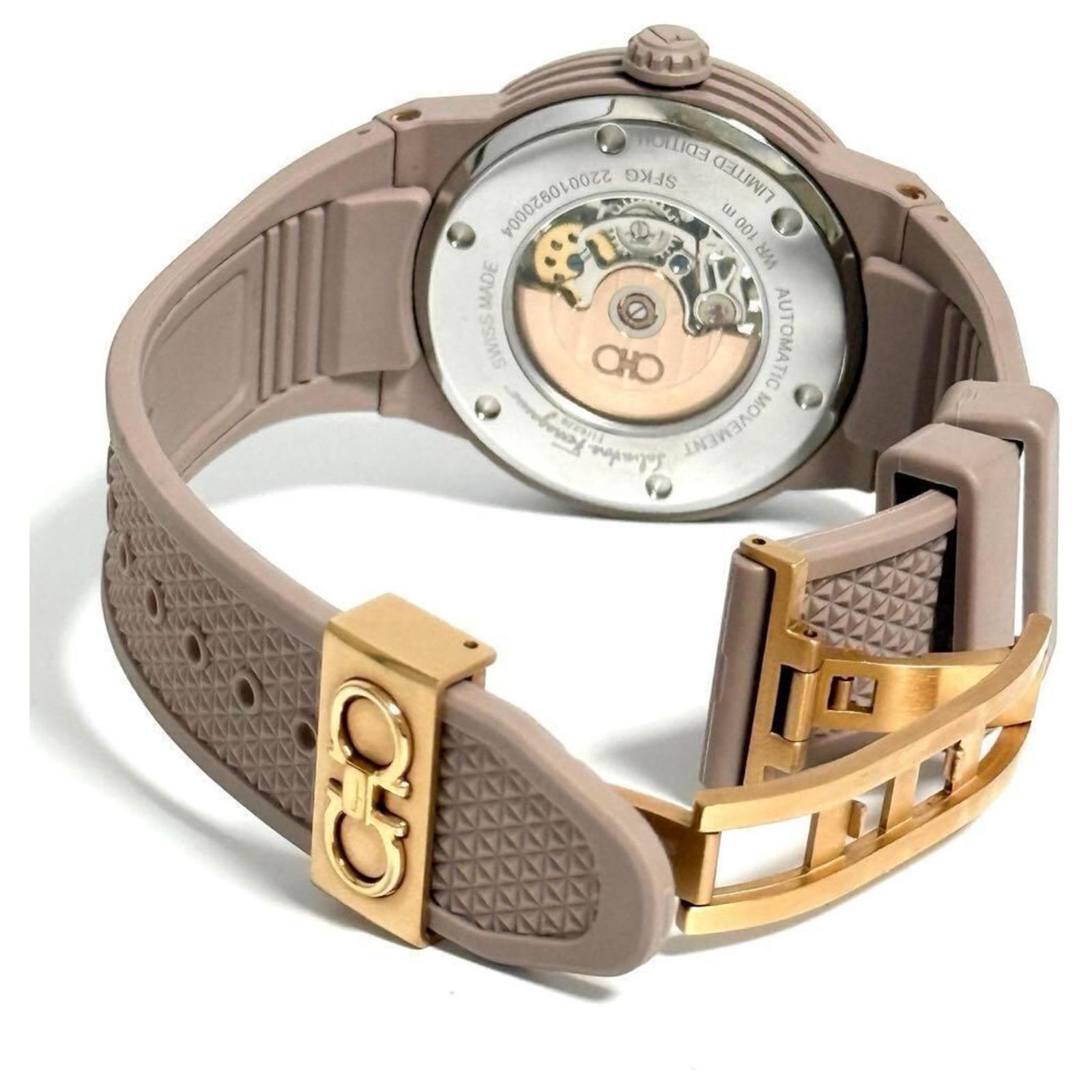 Salvatore Ferragamo Unisex F-80 Skeleton Automatic Watch ref  display picture 1