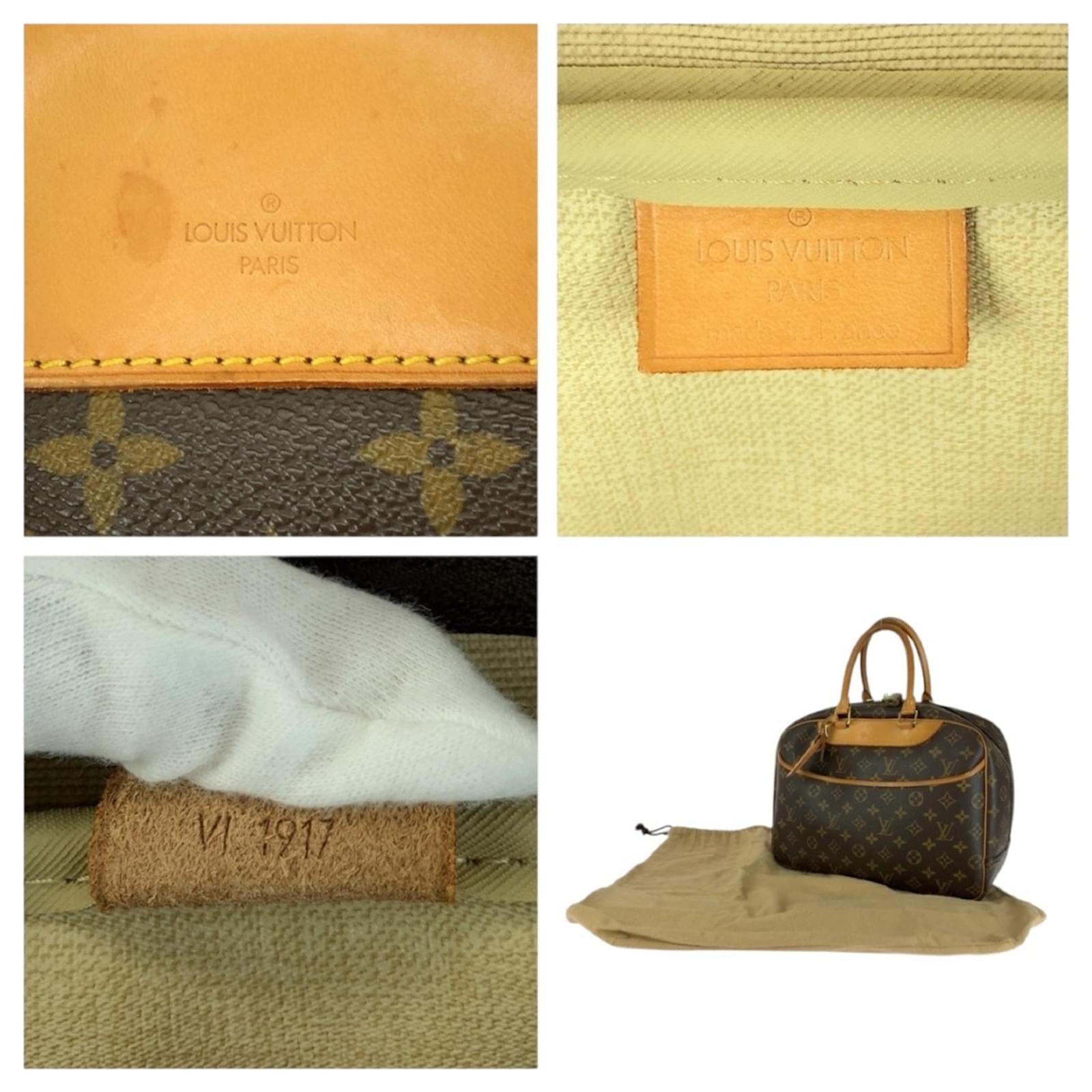 Louis Vuitton Monogram Deauville Handbag Brown Plastic ref.2459844