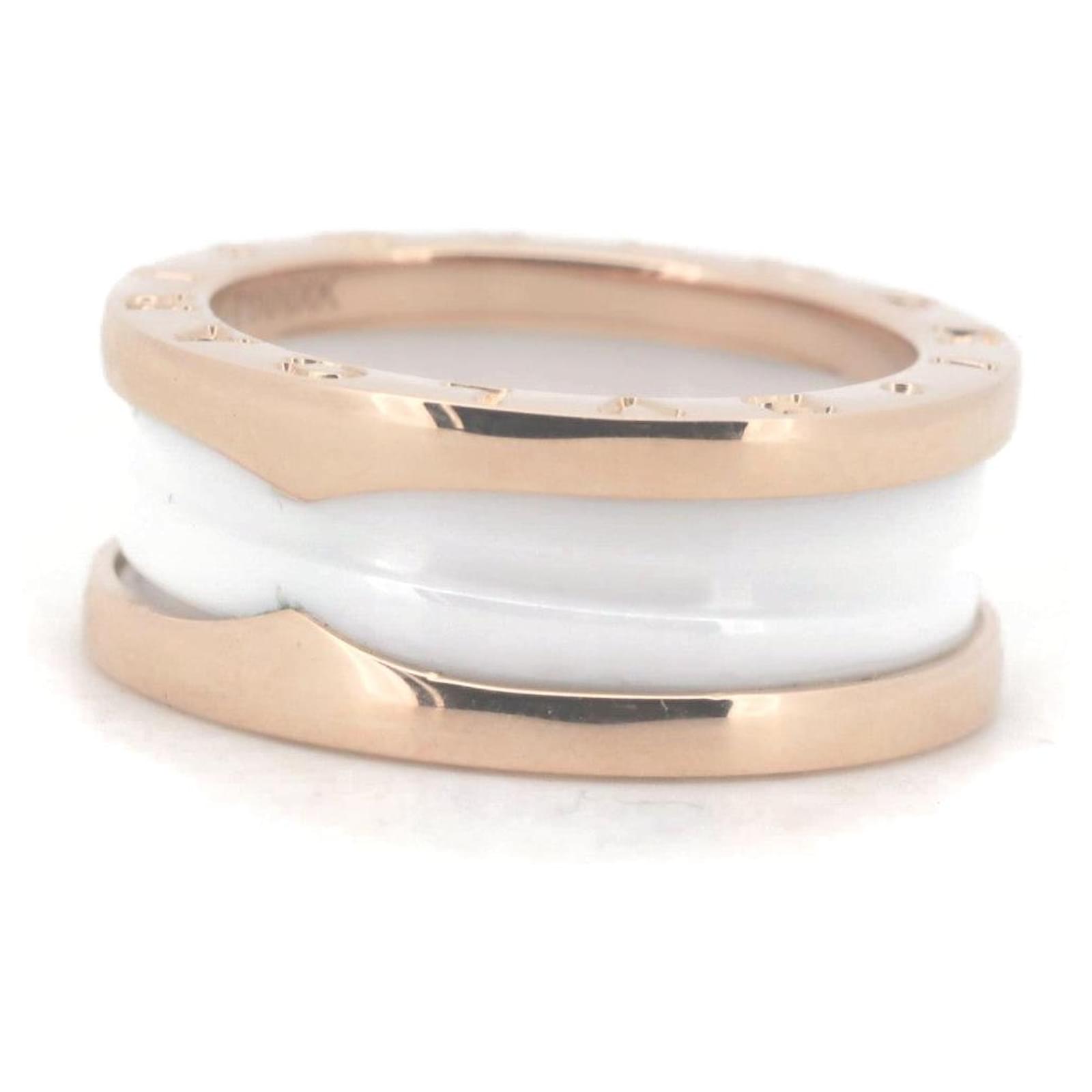 BVLGARI Bゼロ1 Au750 リング サイズ10 Bulgari Bvlgari B.zero1 Au750 Ceramic Ring Size 10 White ref