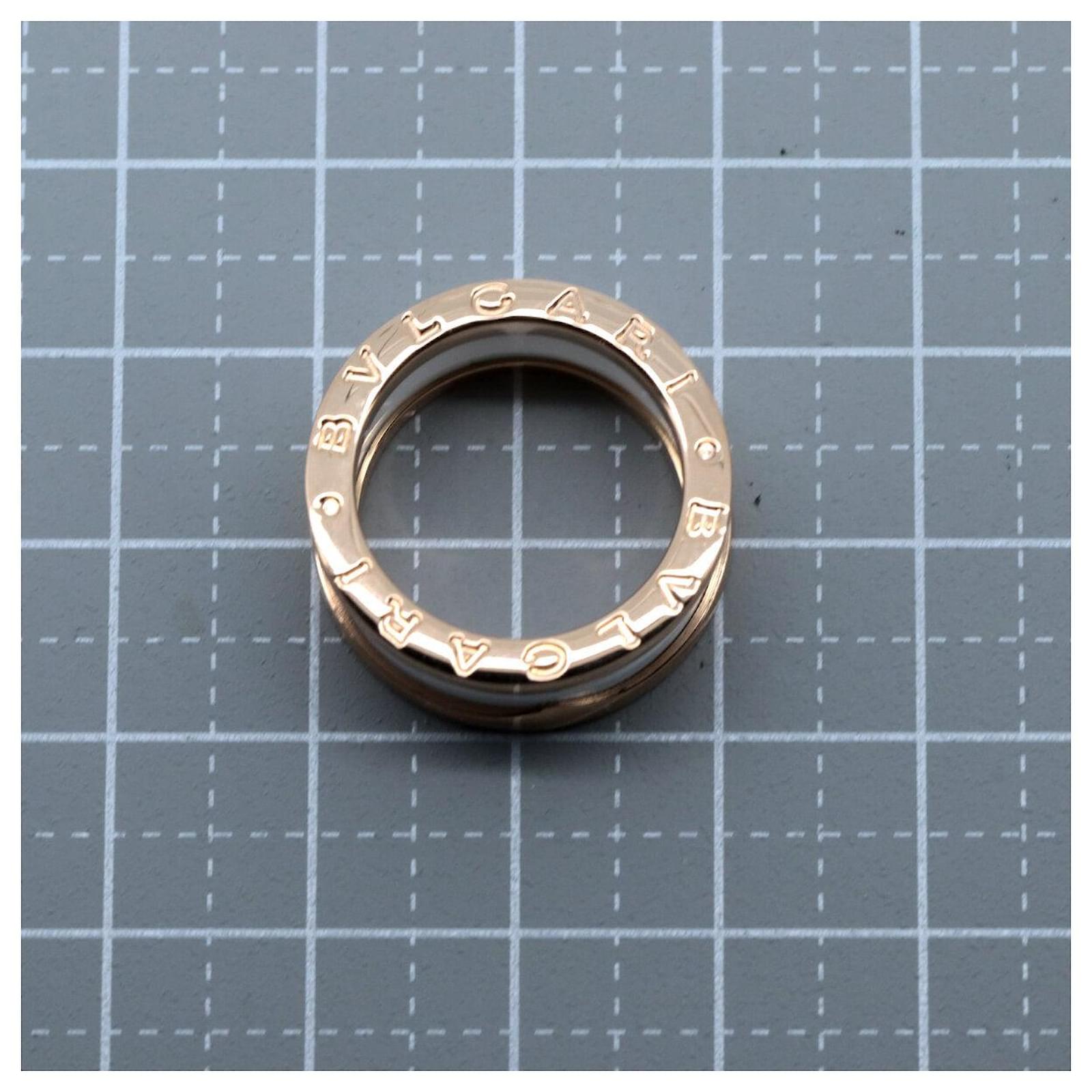 Bulgari Bvlgari B.zero1 Au750 Ceramic Ring Size 10 White ref