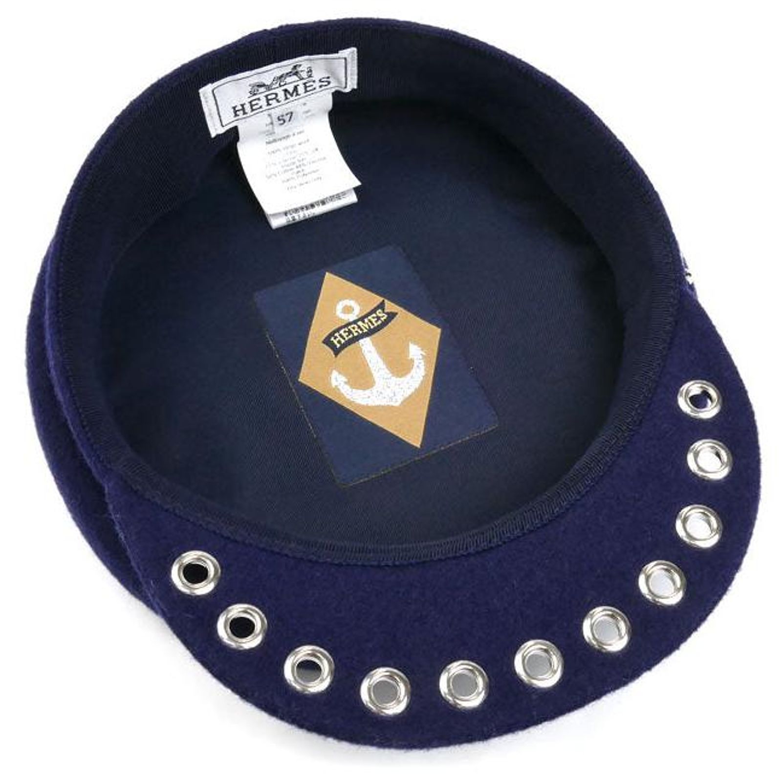 Hermès Hermes Vauban Sailor Wool Cap Blue ref.2465583 - Joli 