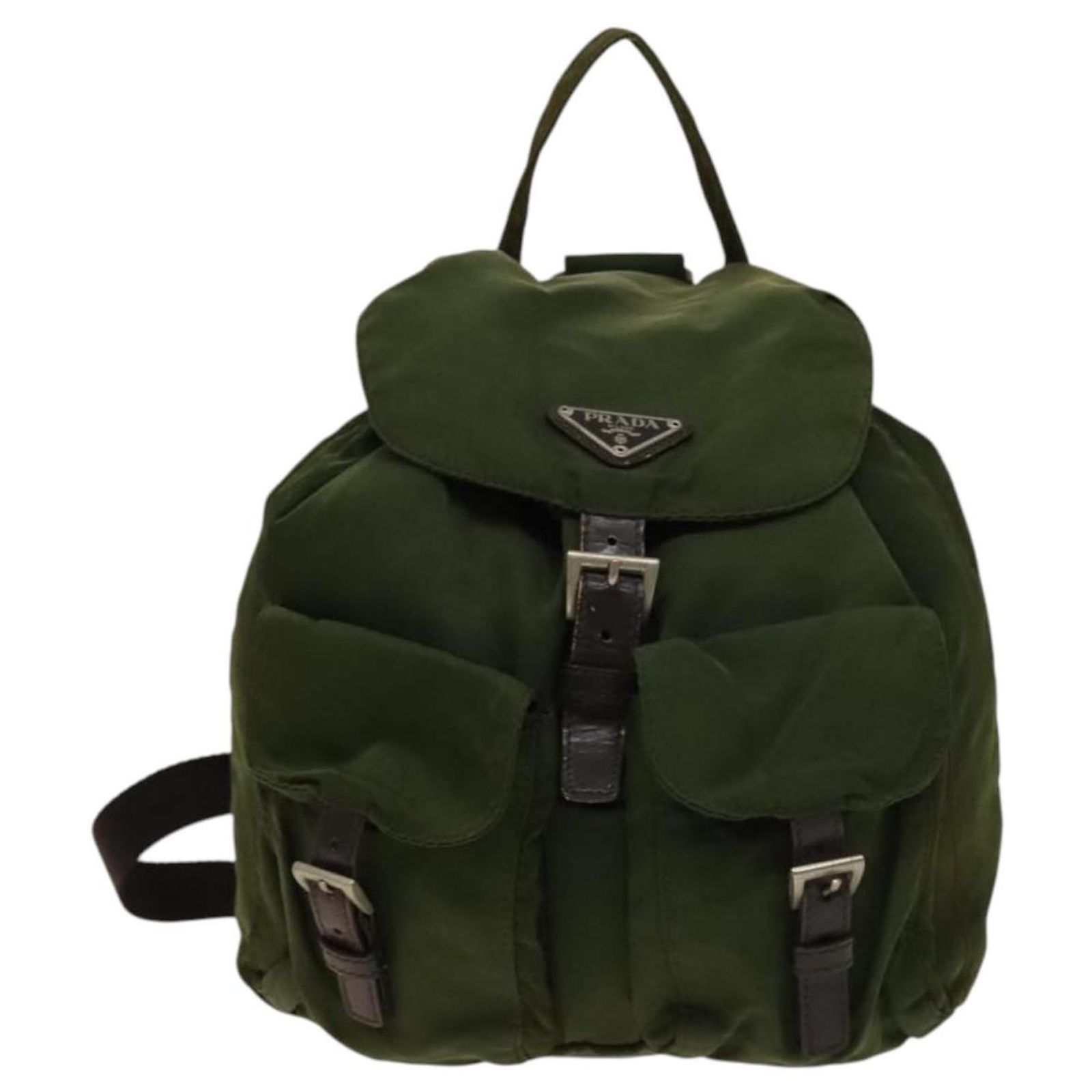 PRADA Backpack Nylon Khaki Auth th6262 ref.2471593 - Joli Closet