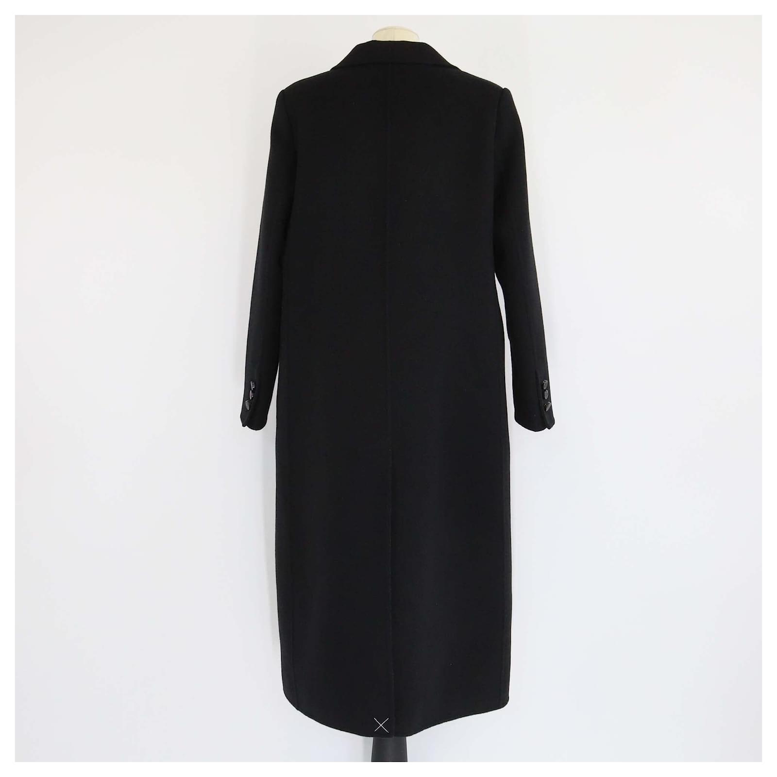 ジャケット・アウター vintage FENDI wool silk long coat Fendi Black/Grey Wool & Silk Long Coat ref.2472188 - Joli Closet