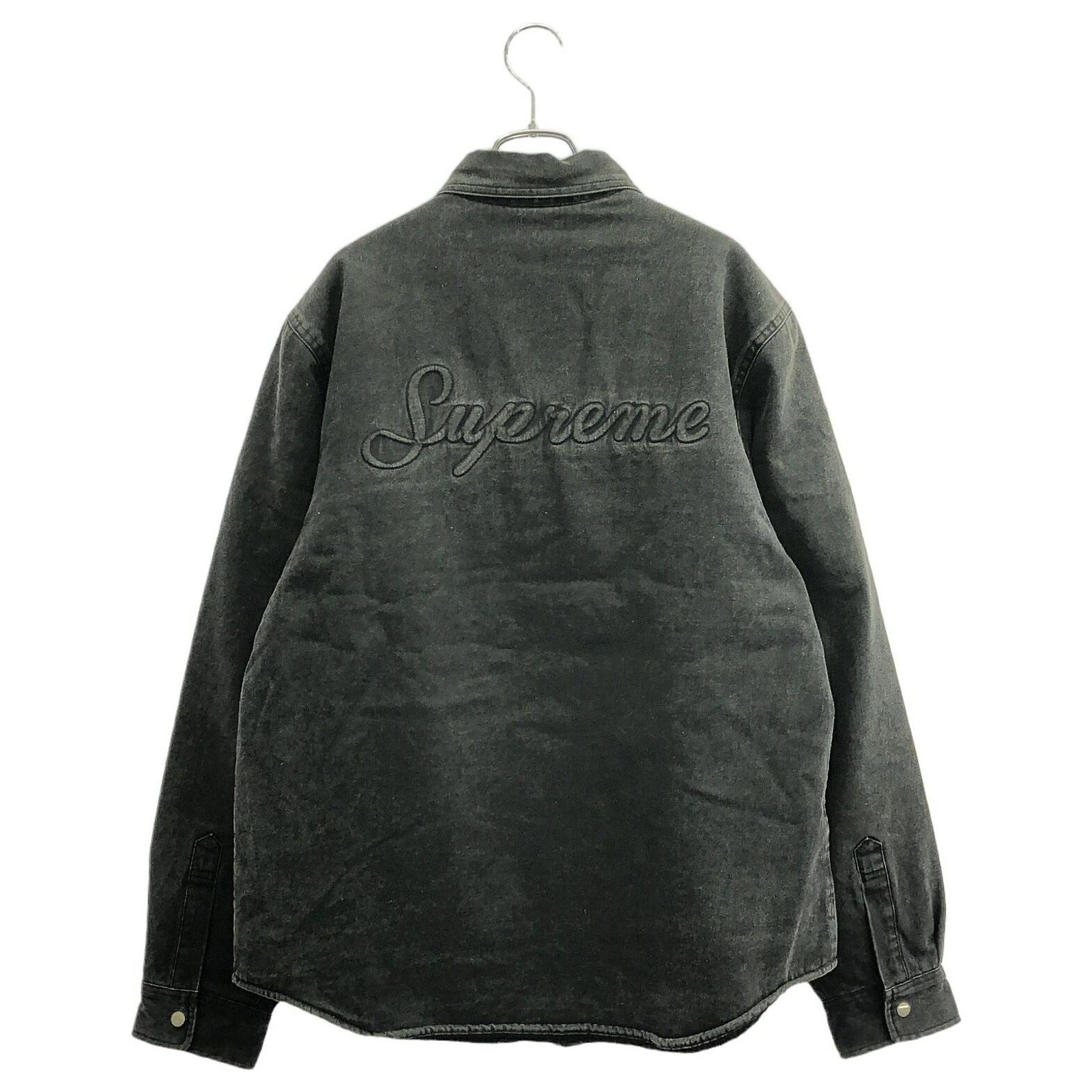 Supreme Sherpa Lined Denim Shirt Cotton Shirt Black ref.JC2477521 