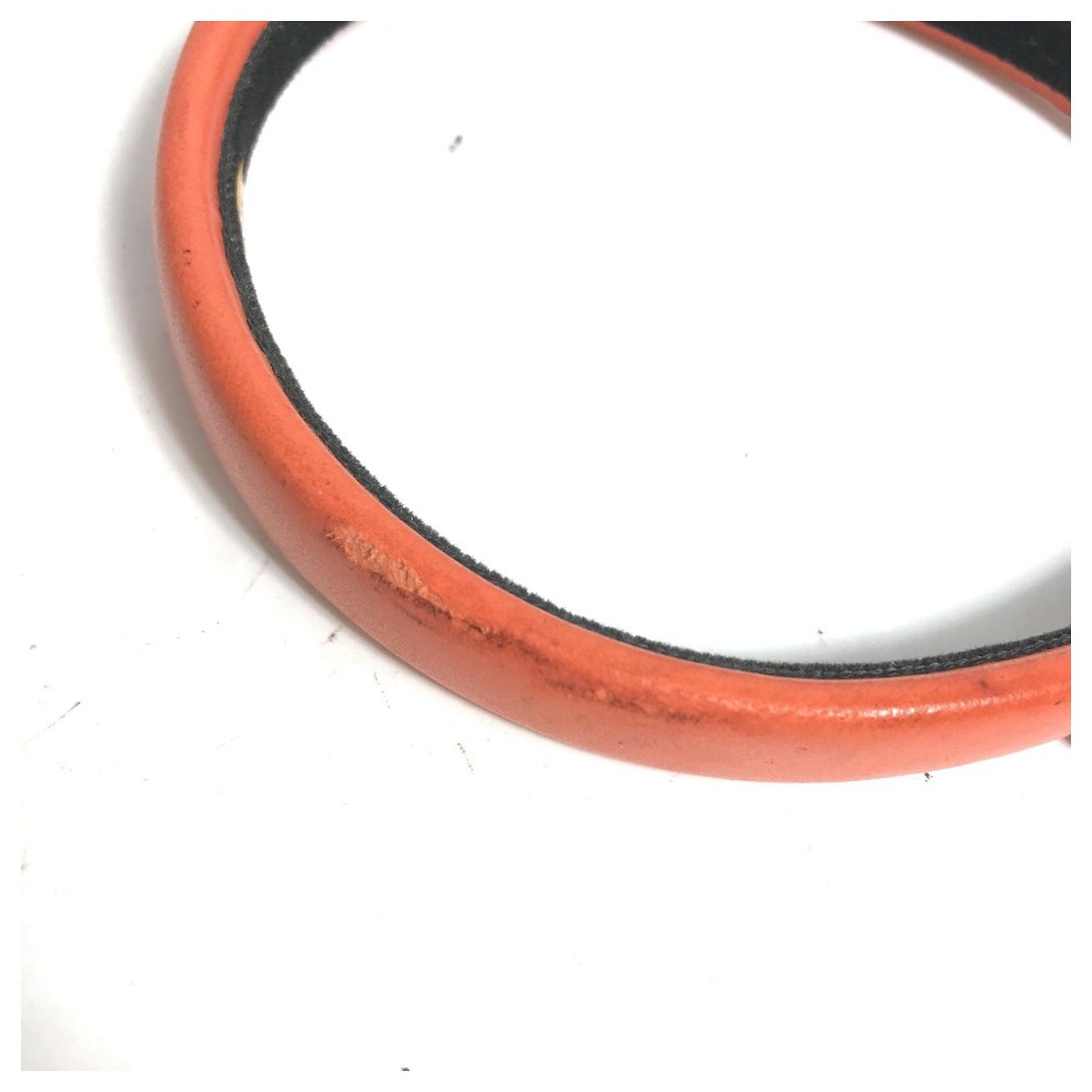 Chanel Orange Leather Headband ref.2478106 - Joli Closet
