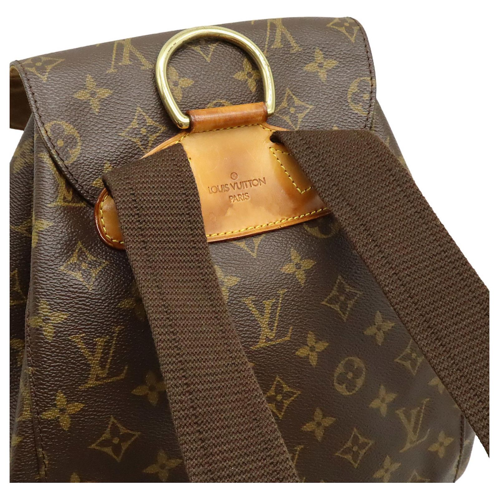 Louis Vuitton Monogram Montsouris GM Backpack Brown Patent  display picture 3