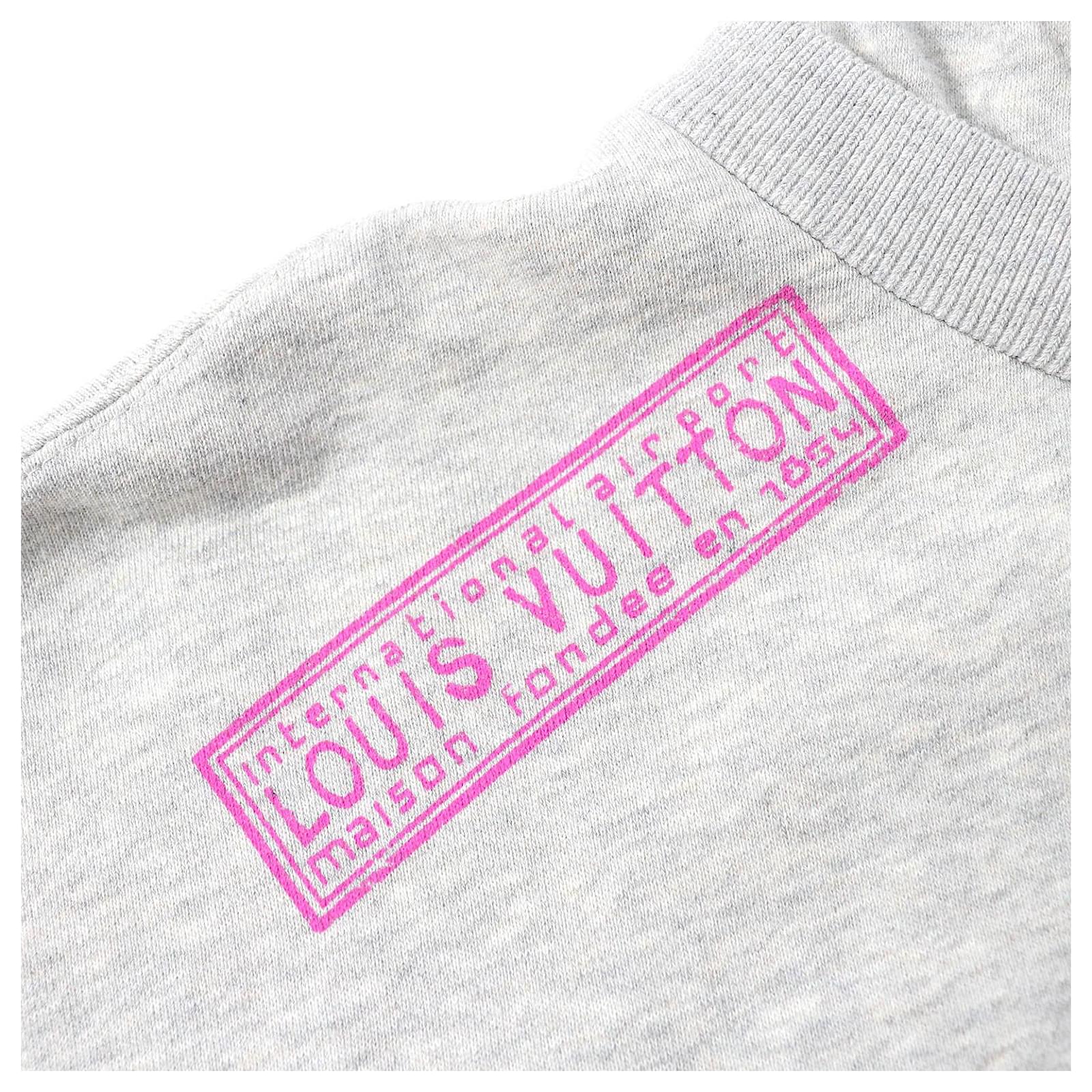 Louis Vuitton トラベルスタンプクロップフーディ Louis Vuitton Flight mode Travel Stamp Crop Hoodie Cotton Hoodie