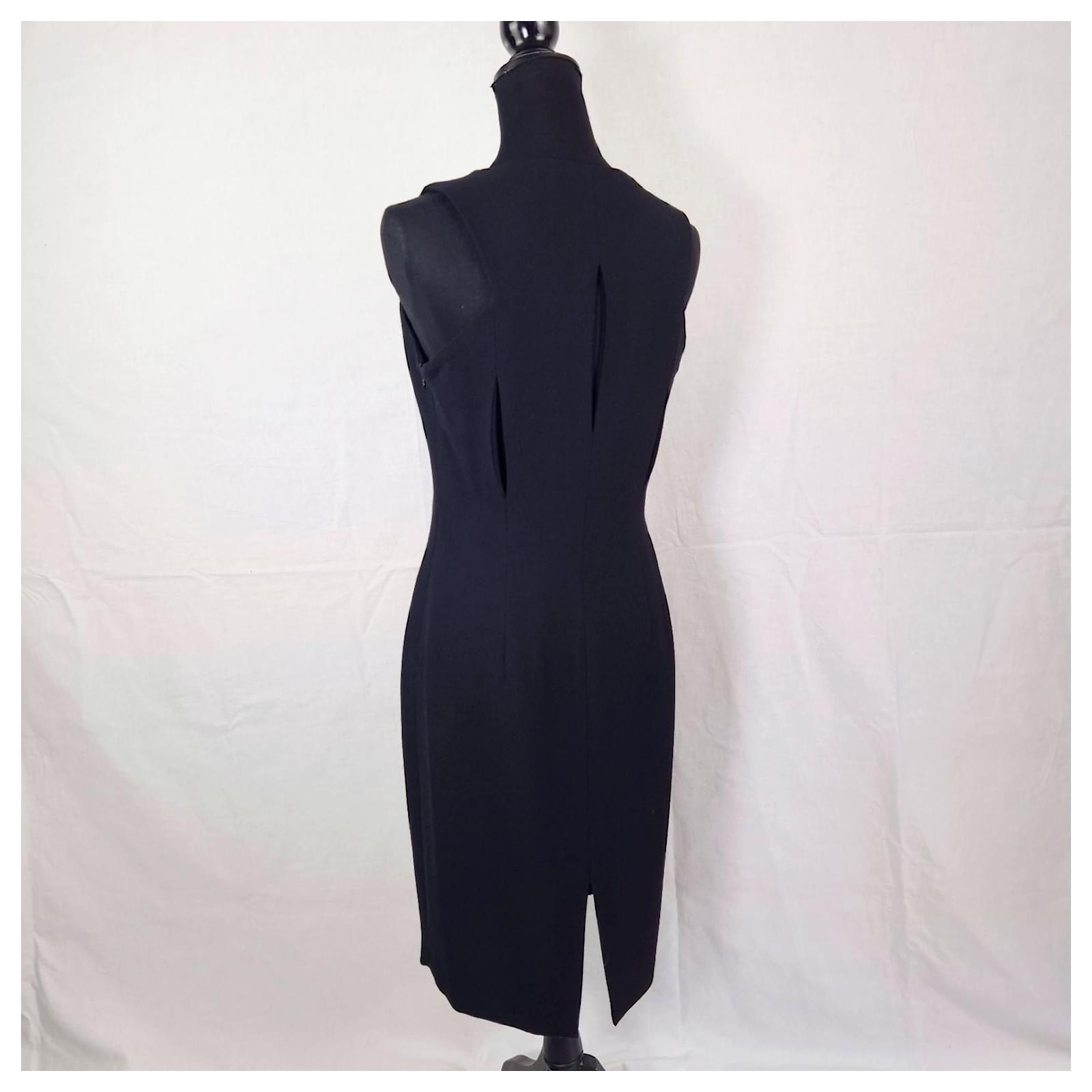 black dress with neck scarf Keena Scarf Maxi Dress