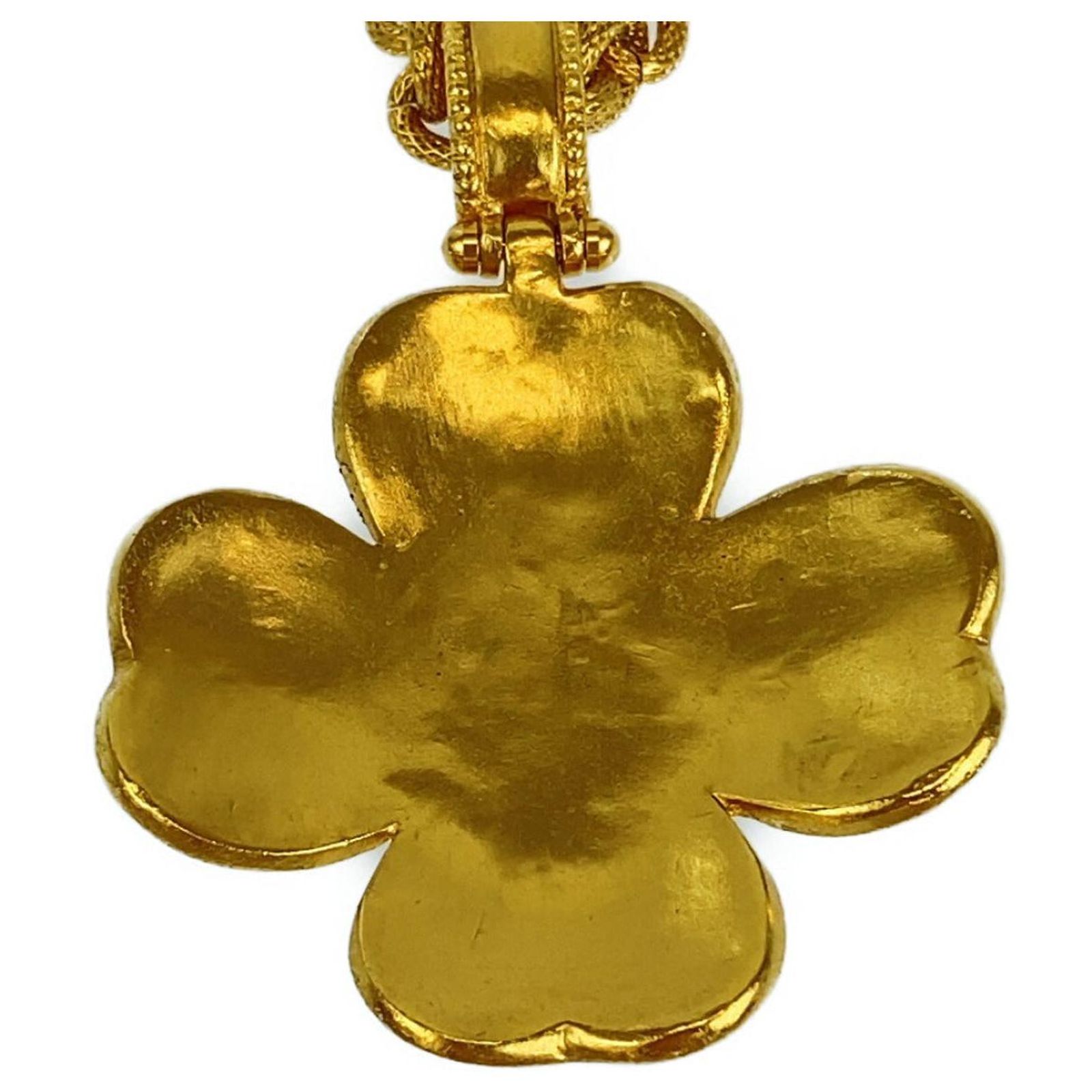 Timeless Chanel Coco Mark Gripoix Natural Stone Necklace 