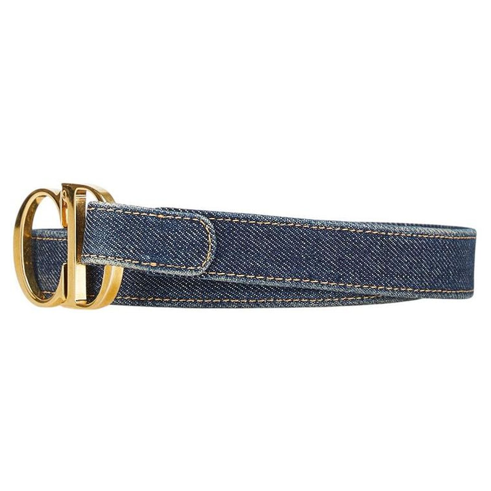 CHRISTIAN DIOR DENIM BELT Christian Dior Skinny Denim Waist Belt - Blue Belts  main image 4