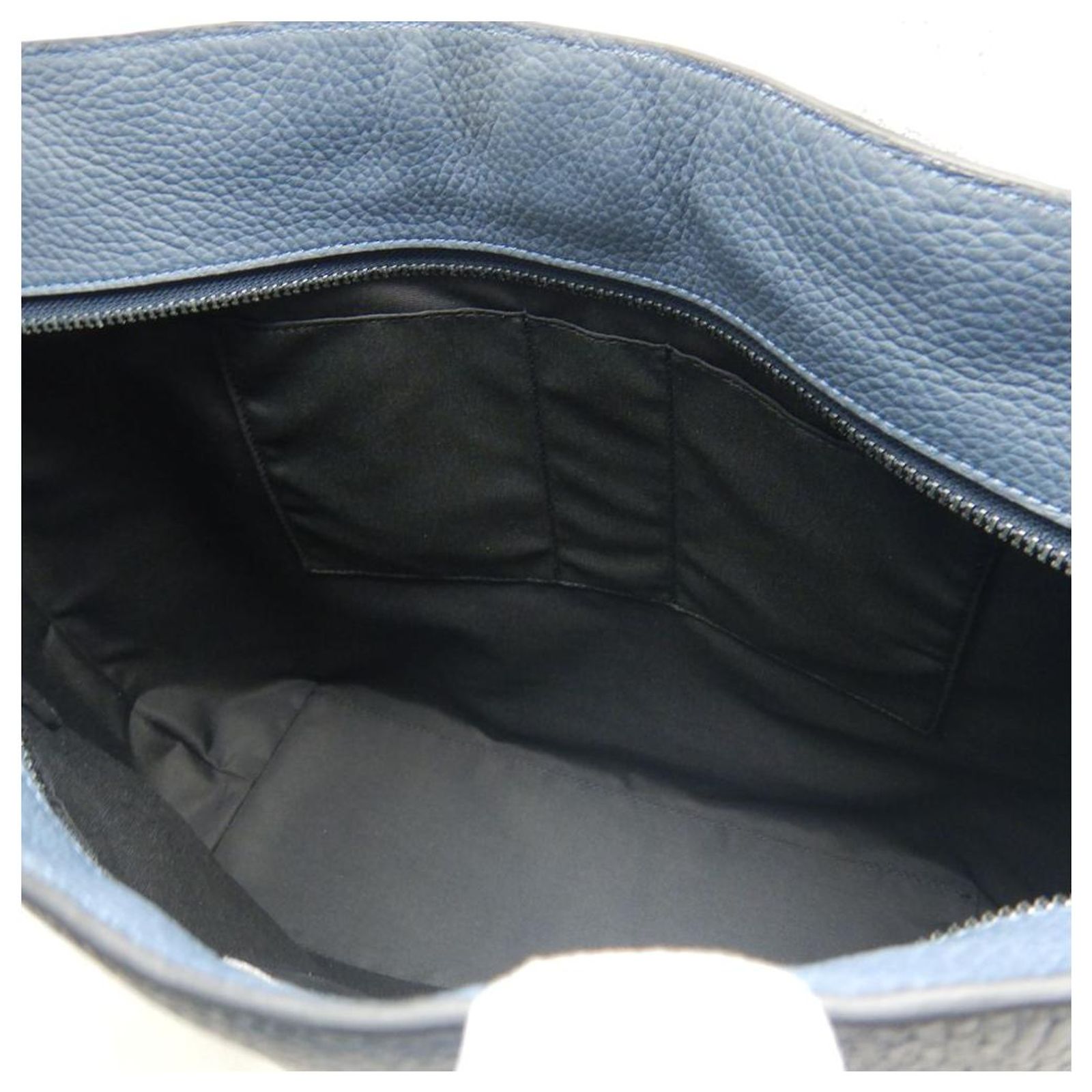 Coach Hamilton Pebble Leather Tote Bag Blue ref.2480849 - Joli Closet