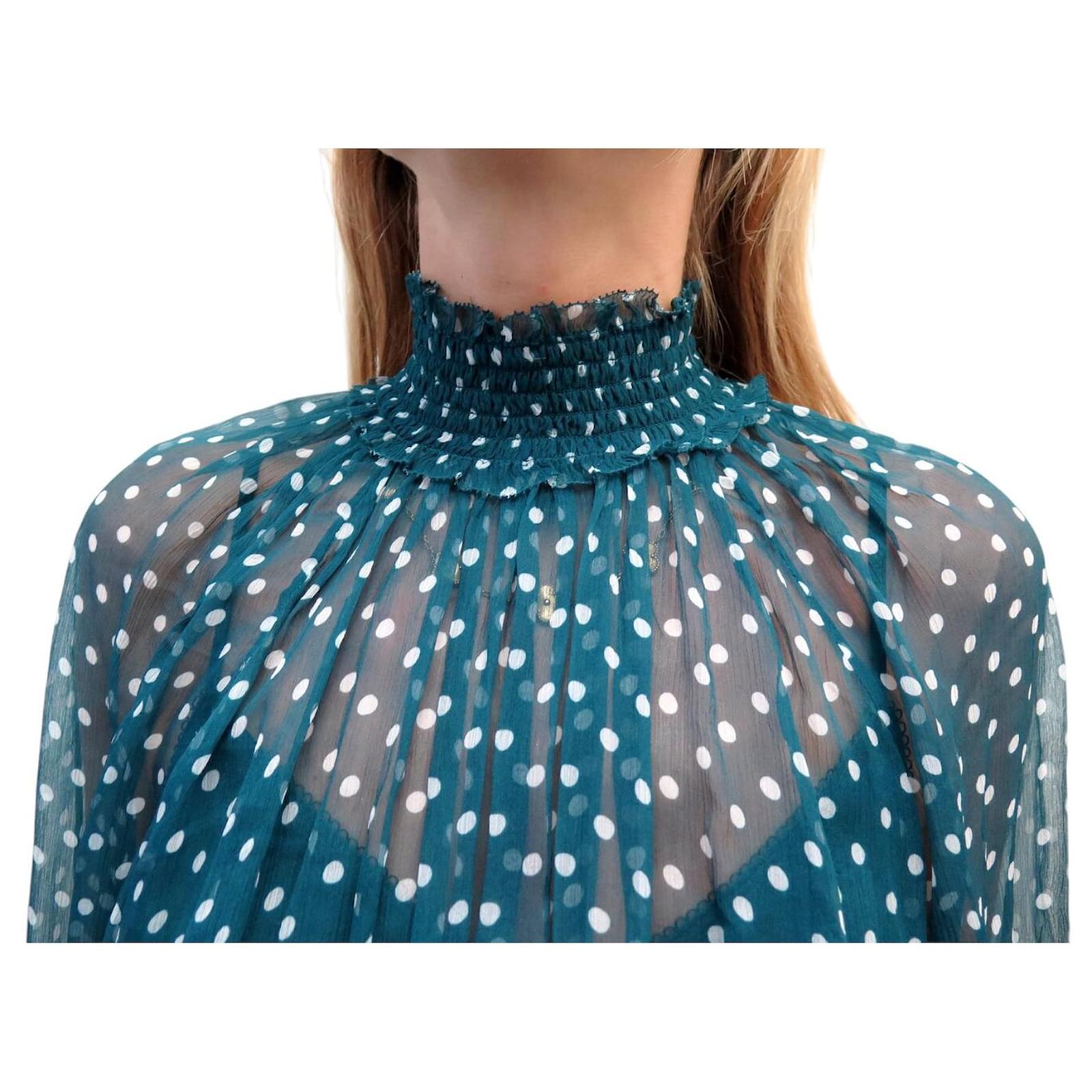 zimmermann green polka dot dress Zimmermann Green/White Belted Polka Dot Midi Dress Size 0 (As Is) – Mine &  Yours