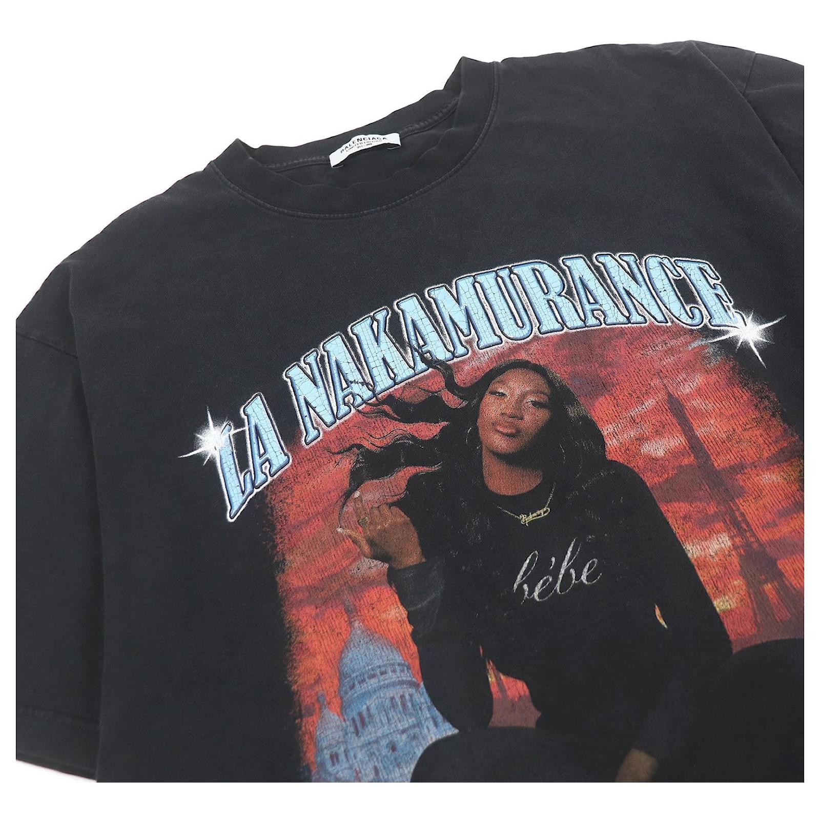 Balenciaga AYA NAKAMURA T-shirt Cotton T-shirt Limited Black ref