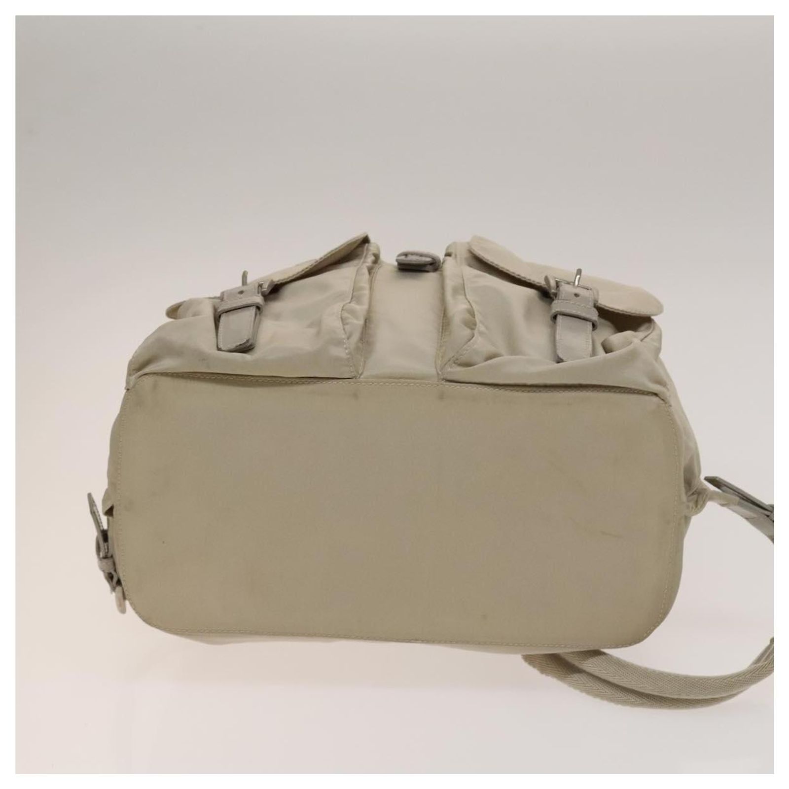 PRADA Backpack Nylon Khaki Silver Auth th6297 PRADA Backpack Nylon Green Silver Auth BA5271 | eBay main image 2