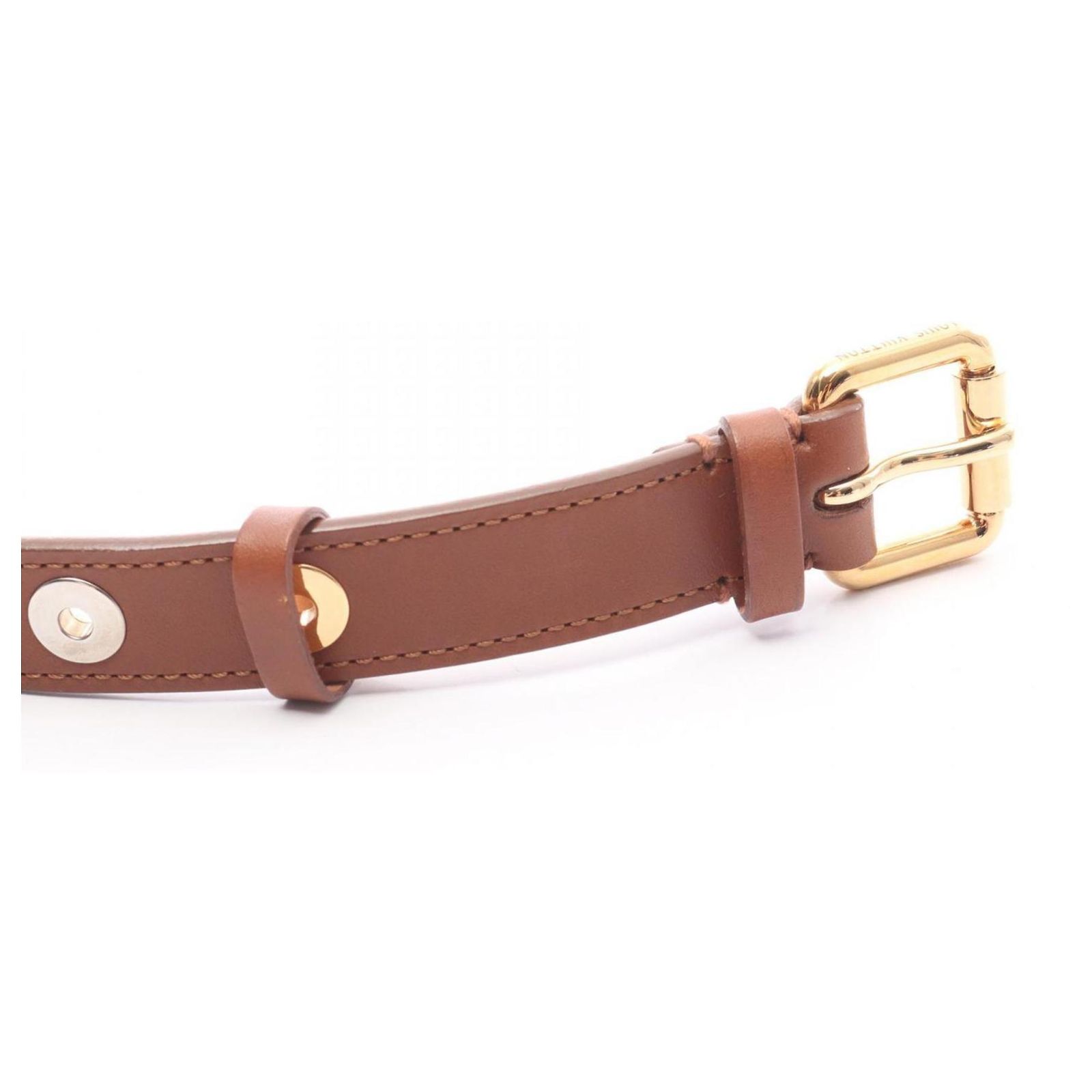 Louis Vuitton Santur Spike Belt, Women\'s Leather, Brown, M9743 Louis Vuitton Santur Spike Belt Brown ref.2483946 - Joli Closet main image 3