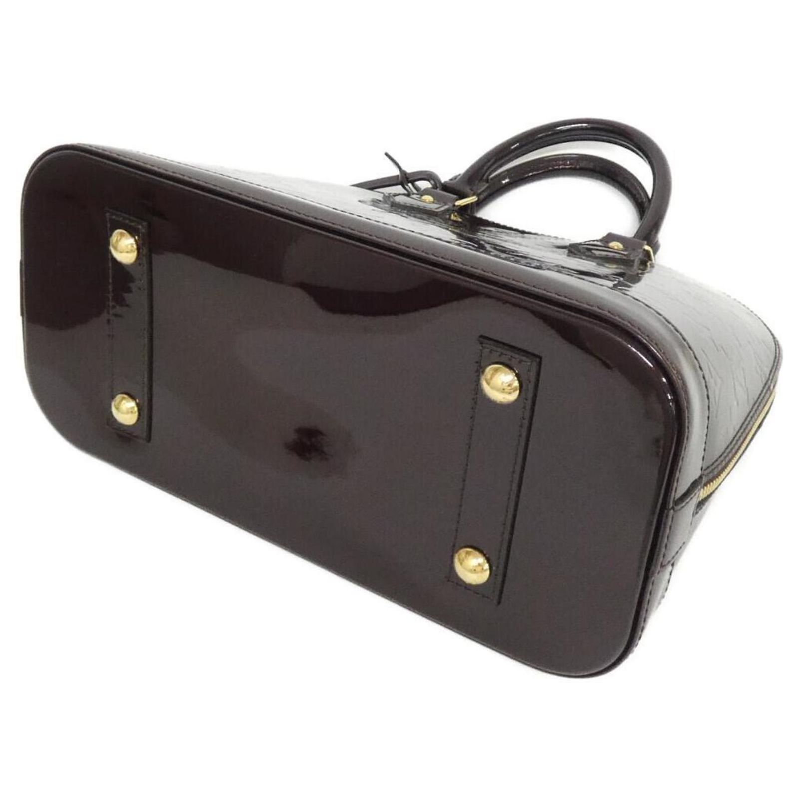 Sac à Main Vernis Bordeaux Forme Originale Femme - Marque Éternel - Occasion