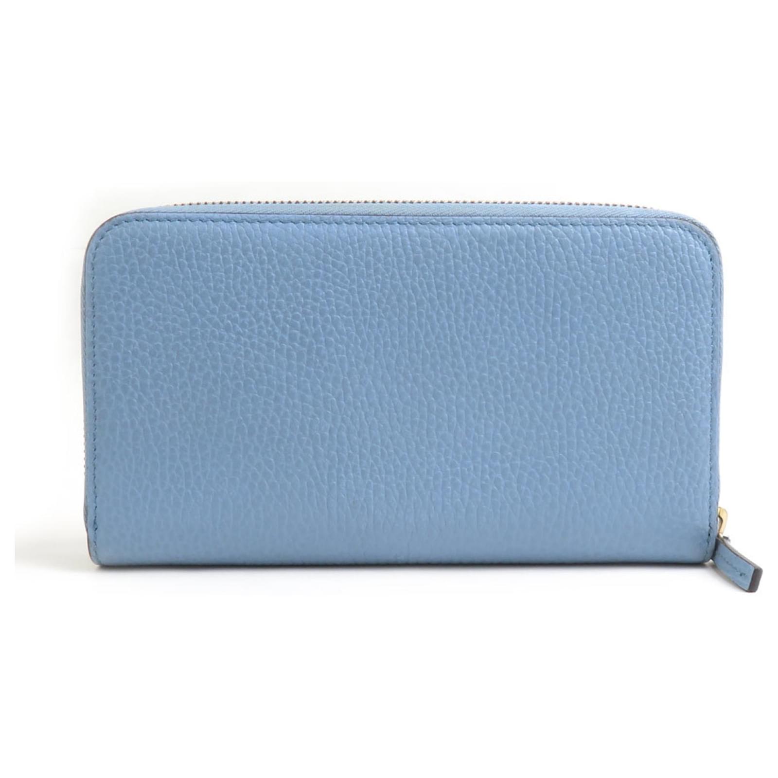 Gucci Light Blue Leather Long Wallet ref.2486655 - Joli Closet