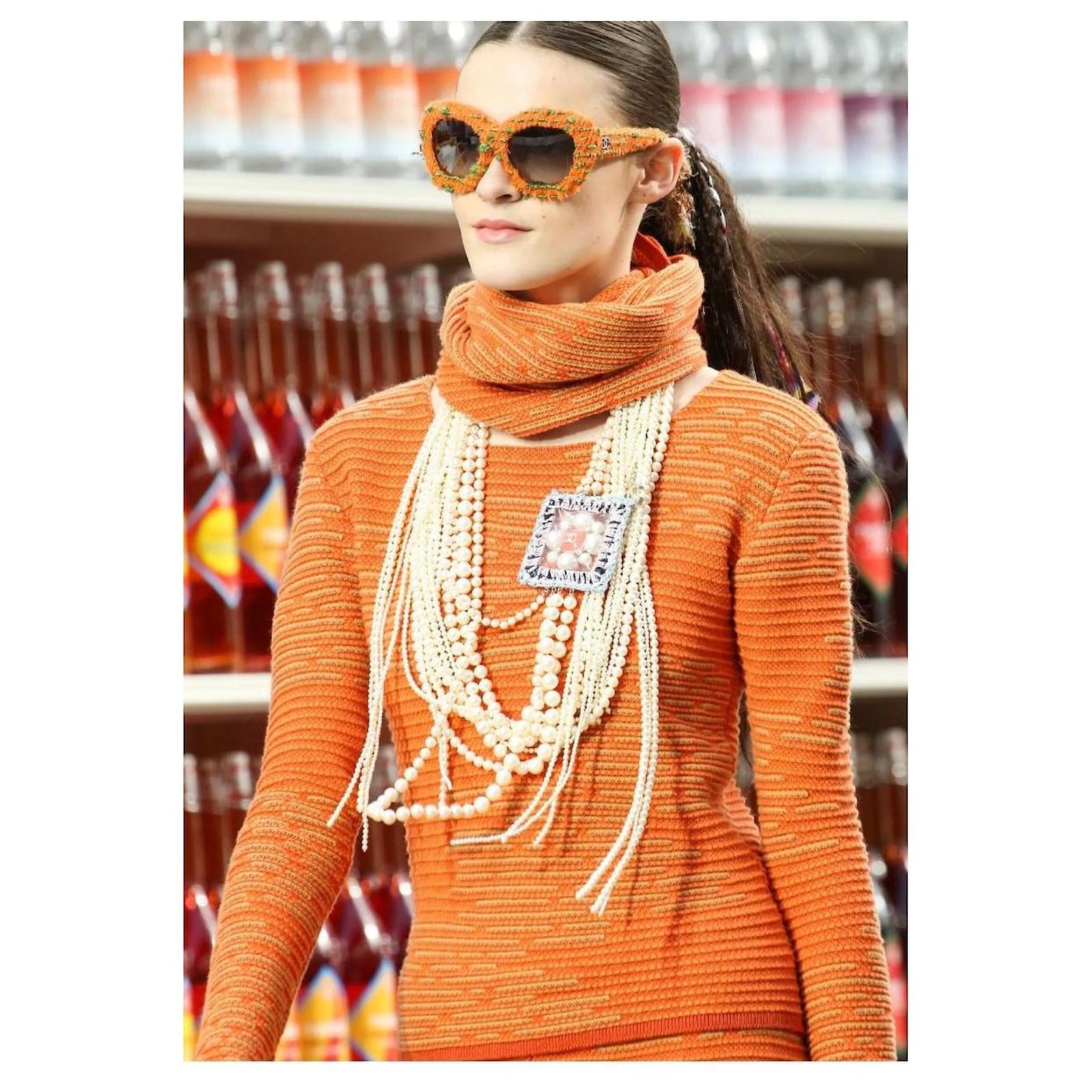 Chanel 14A Supermarket Collection Classic Pearl CC Long Strand