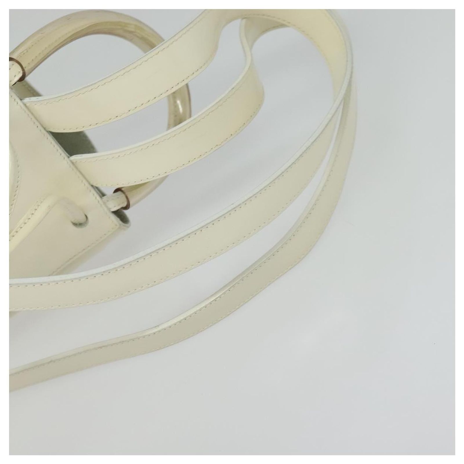 Salvatore Ferragamo Gancini Backpack Patent leather White  display picture 1