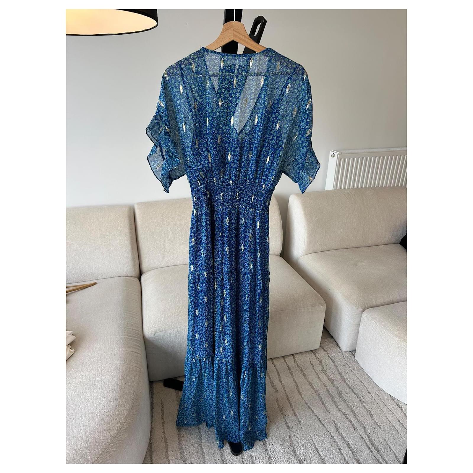miss sohee couture blue dress Bash Paris Vayea Denim Dress – HARPERS EMPORIUM