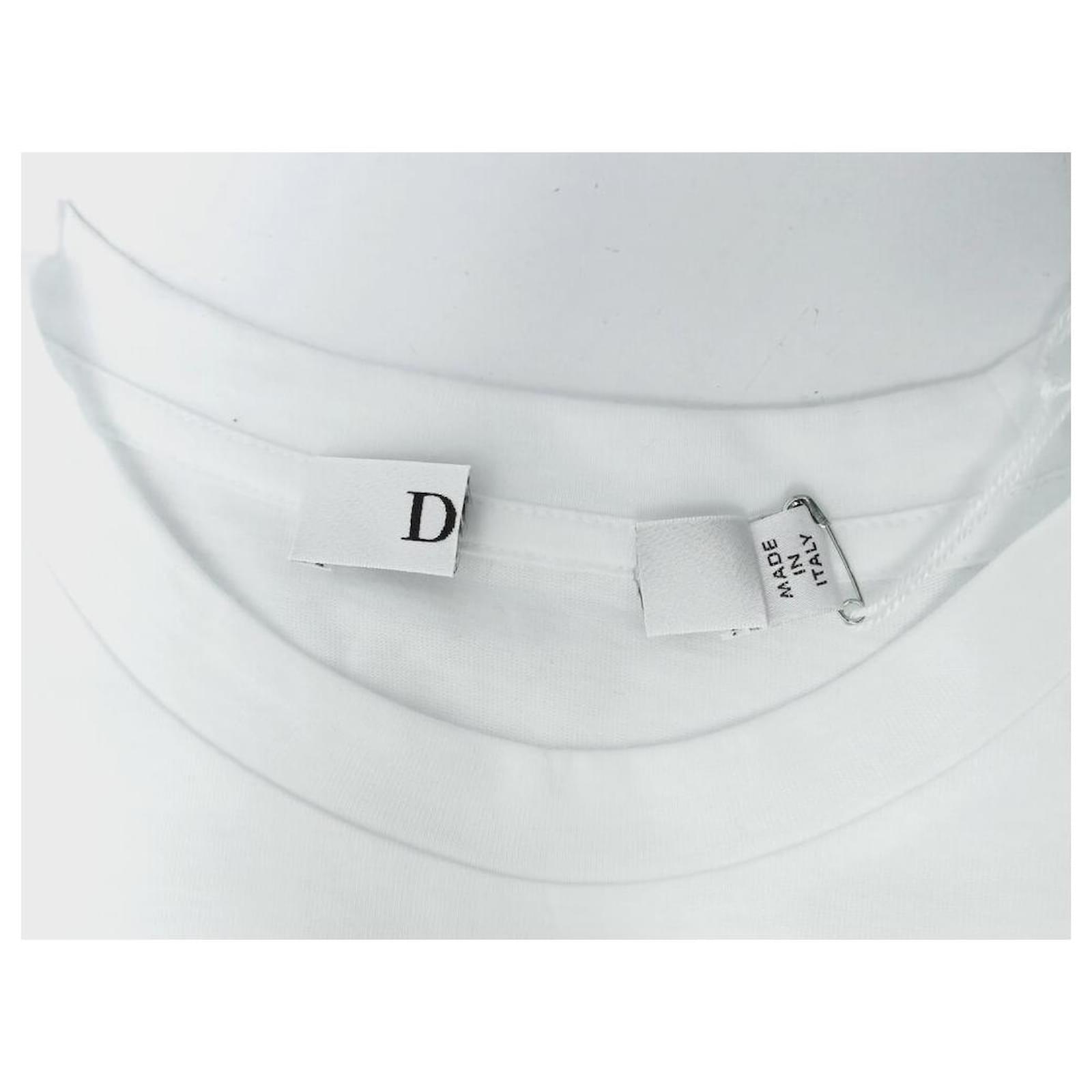 NEW CHRISTIAN DIOR T-SHIRT LOGO EMBROIDERY CD 1U3T09A4490 38 M TEE