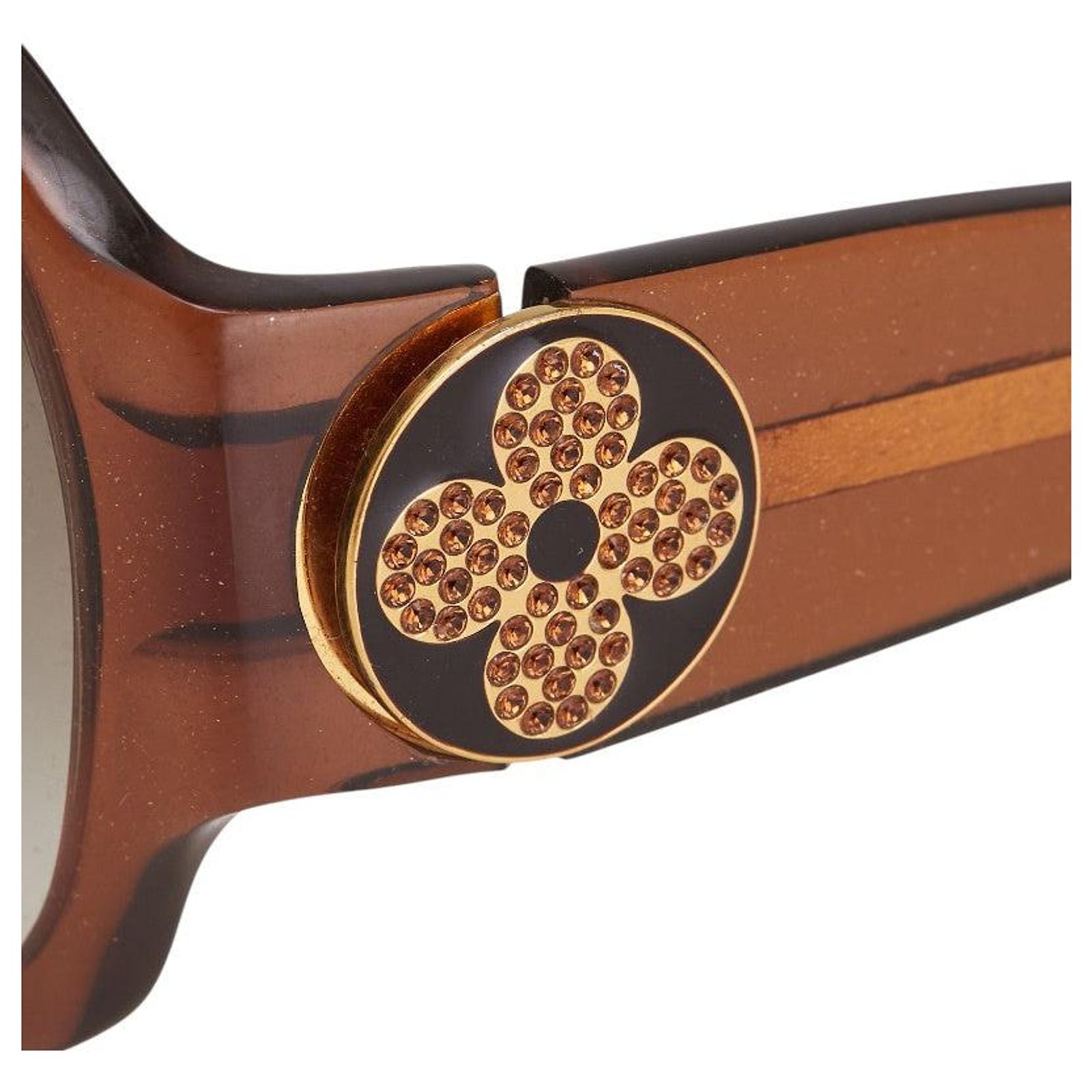 Louis Vuitton Ursula Strass Sunglasses Brown Plastic ref 