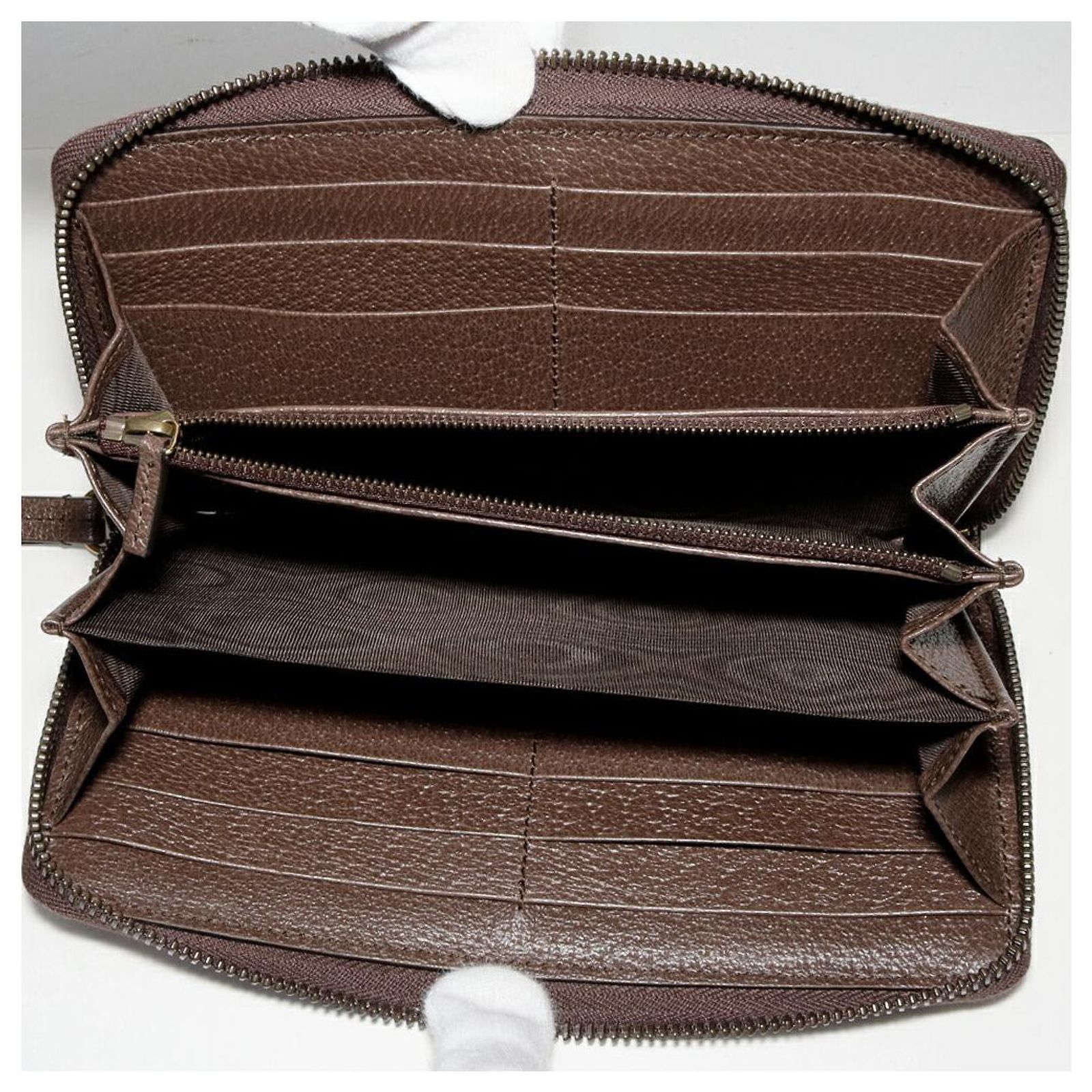 Gucci Canvas Bamboo GG Long Wallet Brown Cloth ref.2491640 - Joli 