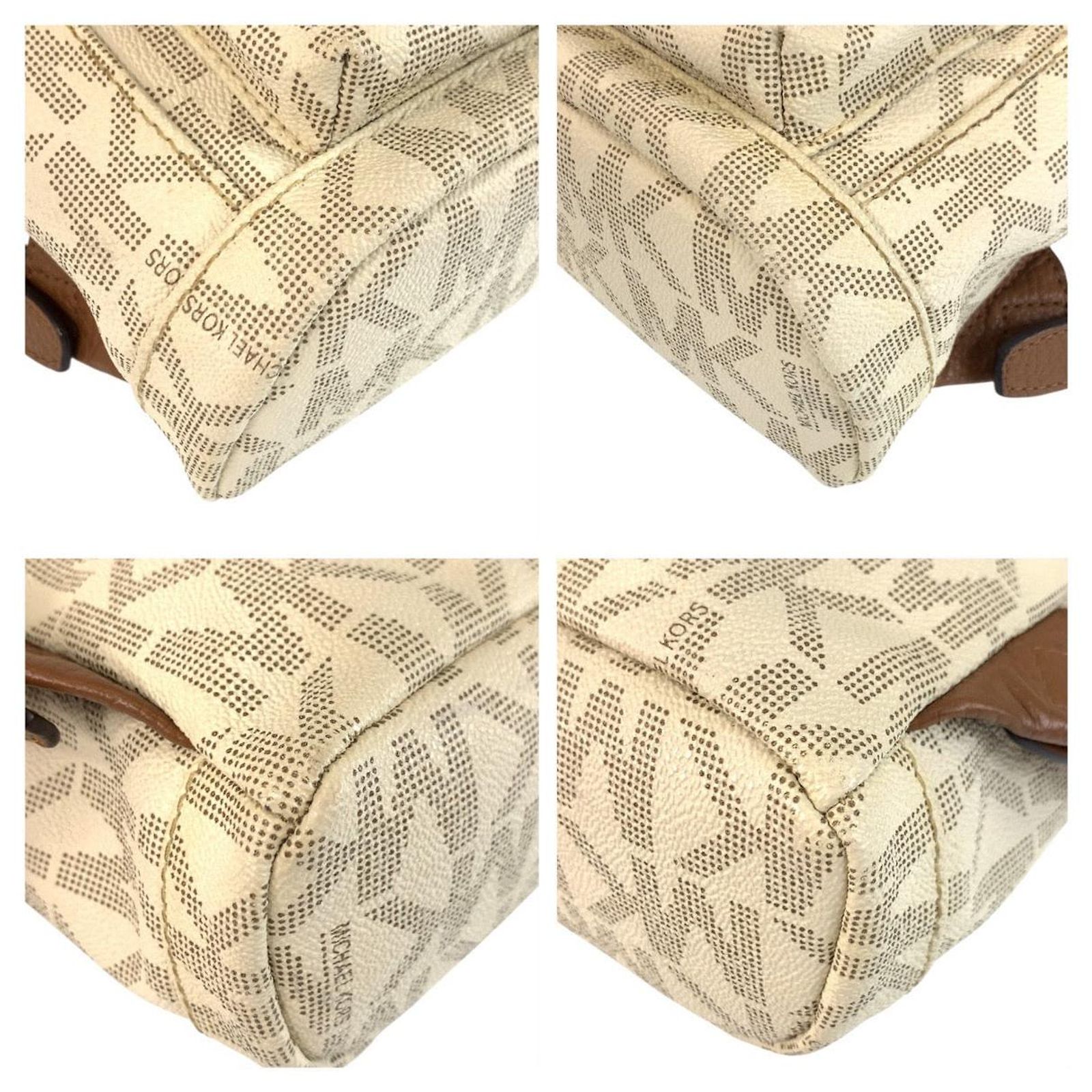 Michael Kors Camel and Cream color Michael Kors Jet Sest Travel Medium Double Pocket Tote  main image 3