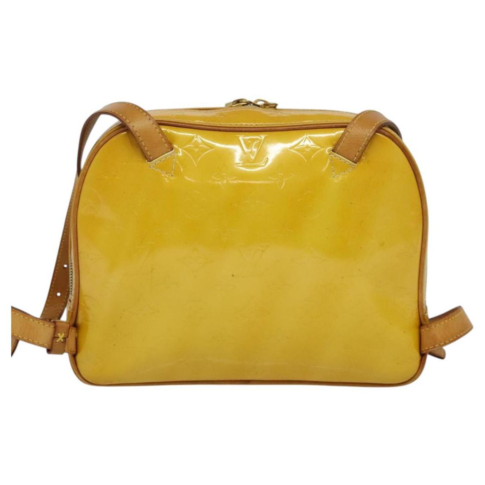 LOUIS VUITTON Monogram Vernis Marley Backpack Yellow M91040 LV