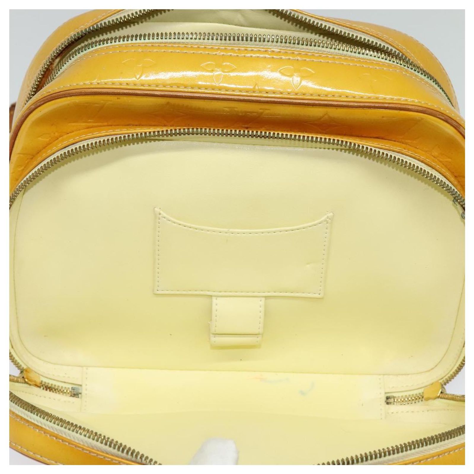 LOUIS VUITTON Monogram Vernis Marley Backpack Yellow M91040 LV