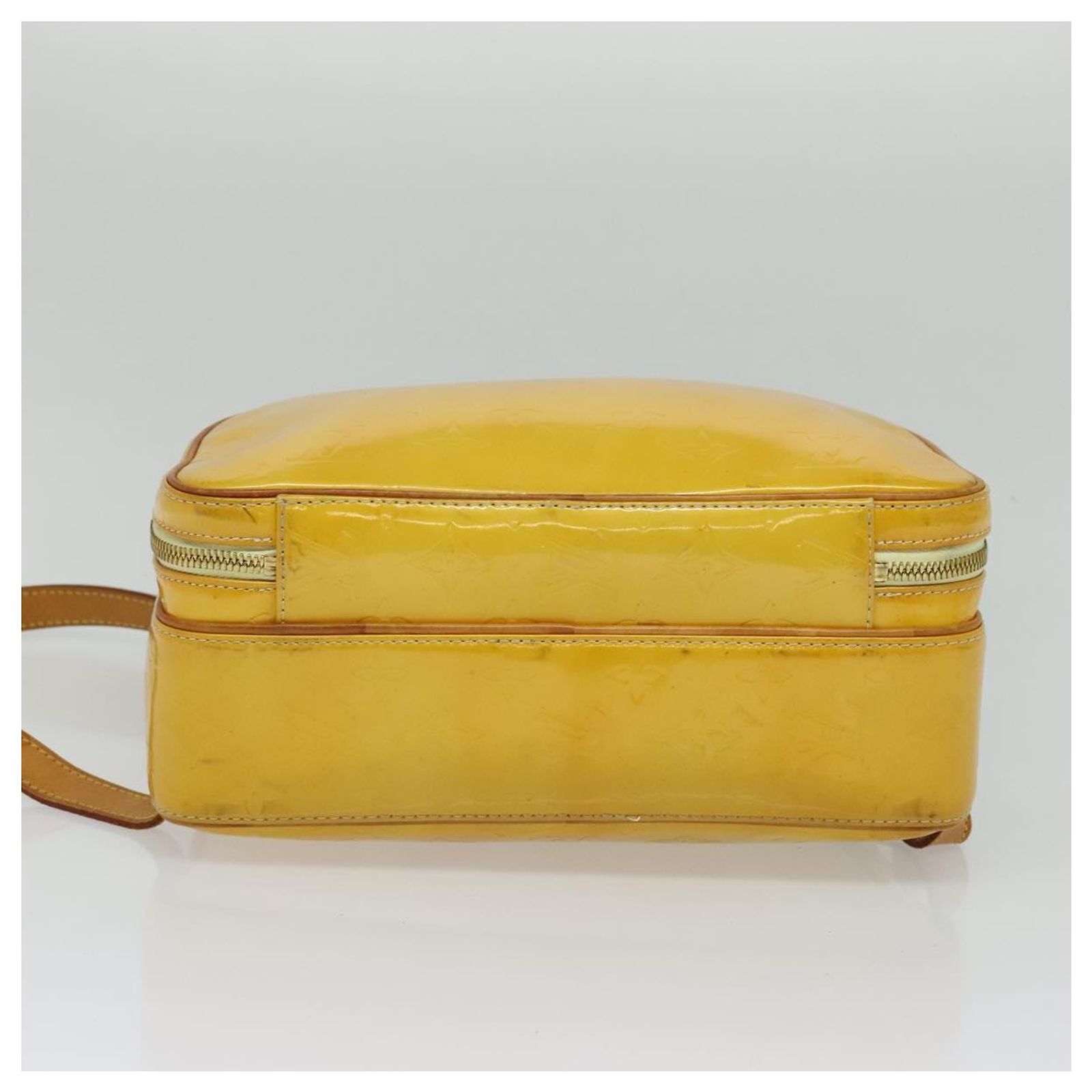 LOUIS VUITTON Monogram Vernis Marley Backpack Yellow M91040 LV