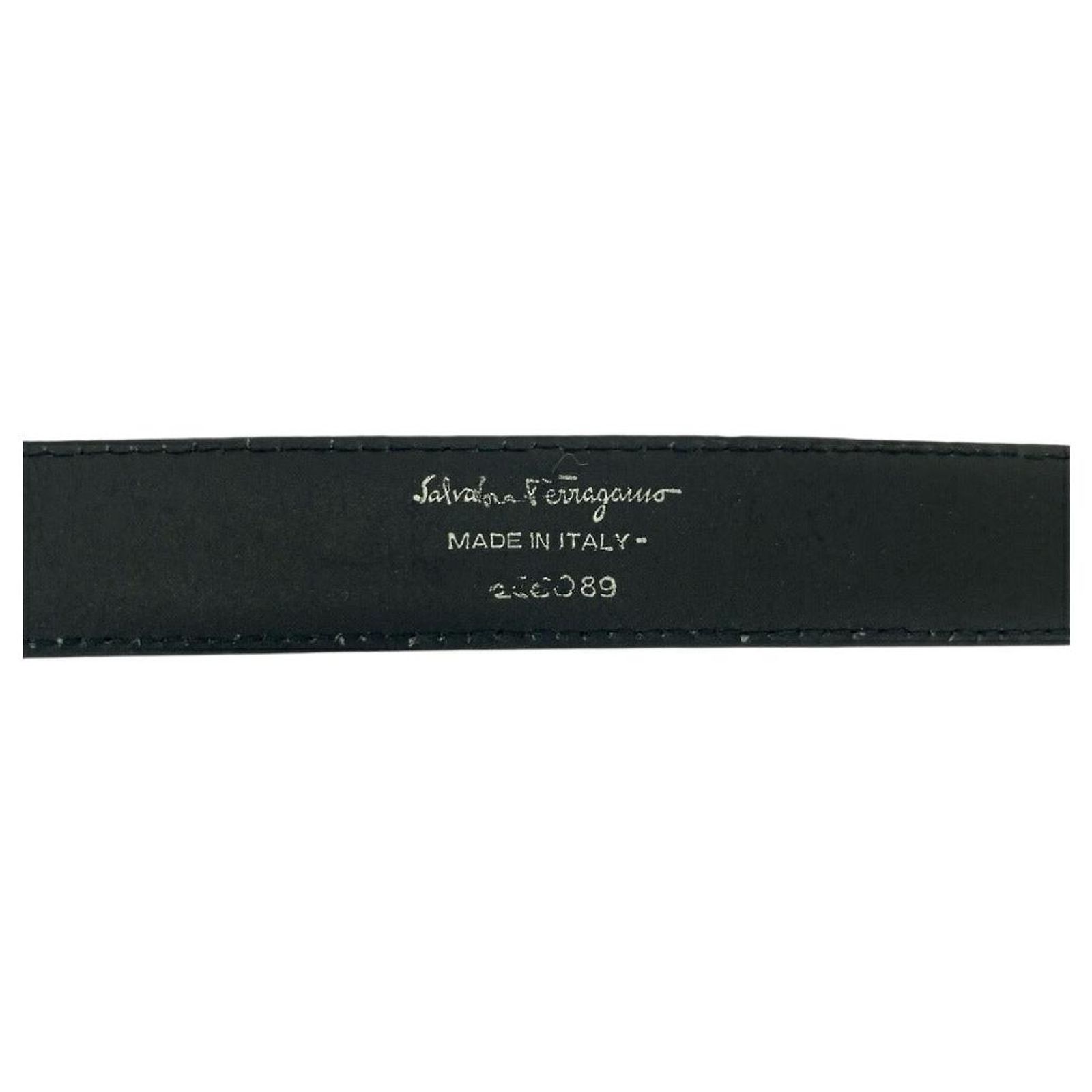 Salvatore Ferragamo 236089 Black Gold Hardware Leather Belt for Women High waist Gancini belt - Women | Ferragamo main image 2