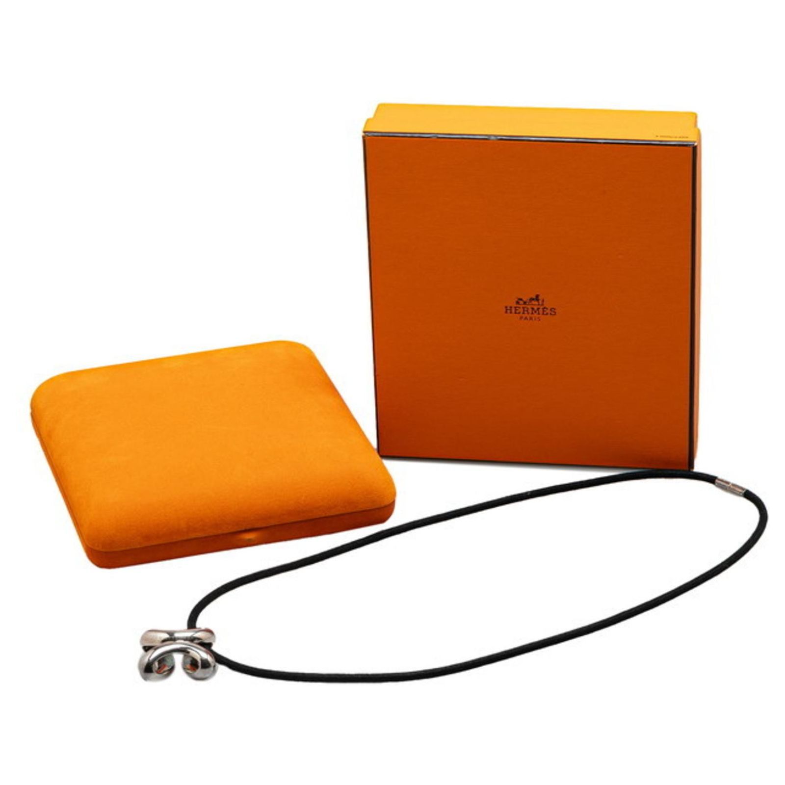 Hermès Lima GM Pendant Necklace Silvery Silver ref.JC2497616 (Sold 
