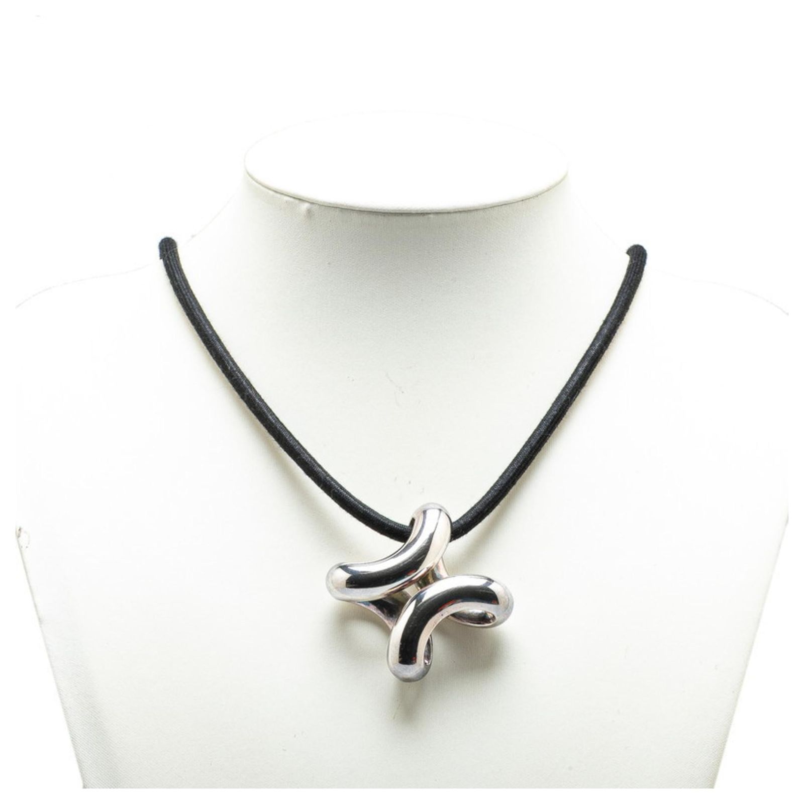 Hermès Lima GM Pendant Necklace Silvery Silver ref.JC2497616 (Sold 