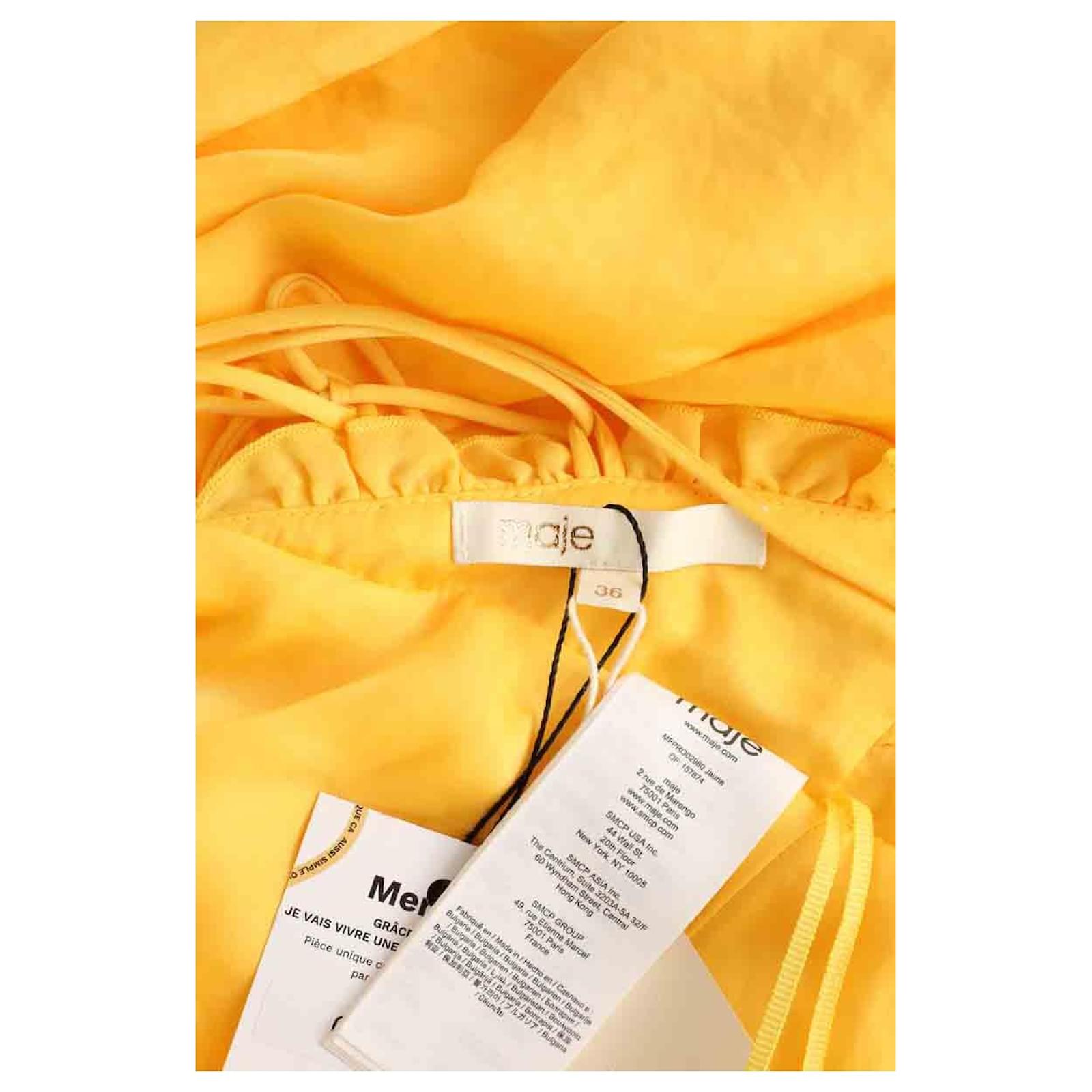 Maje Robe jaune Polyester Joli Closet