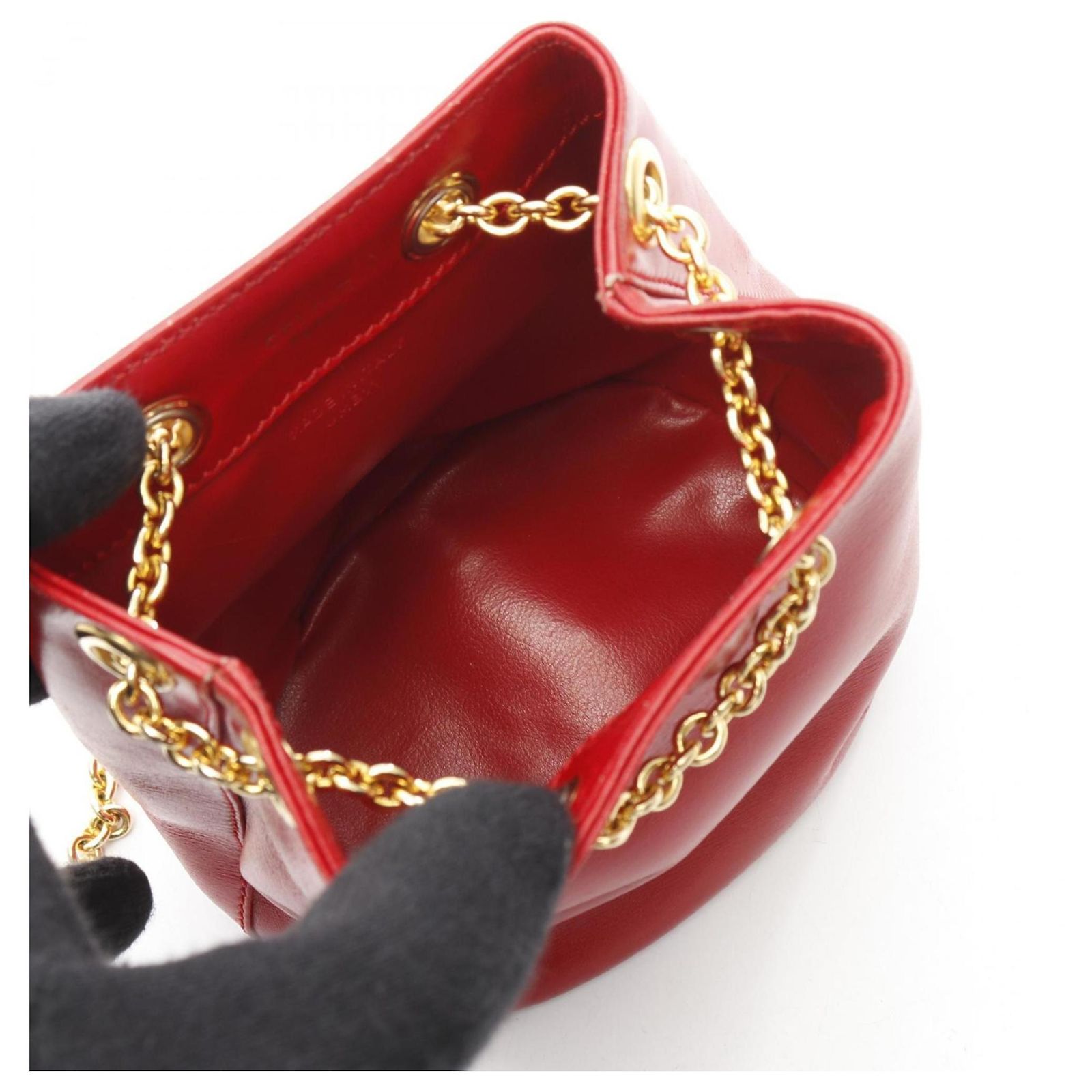 Céline Celine Red Leather Shoulder Bag ref.2500809 - Joli Closet