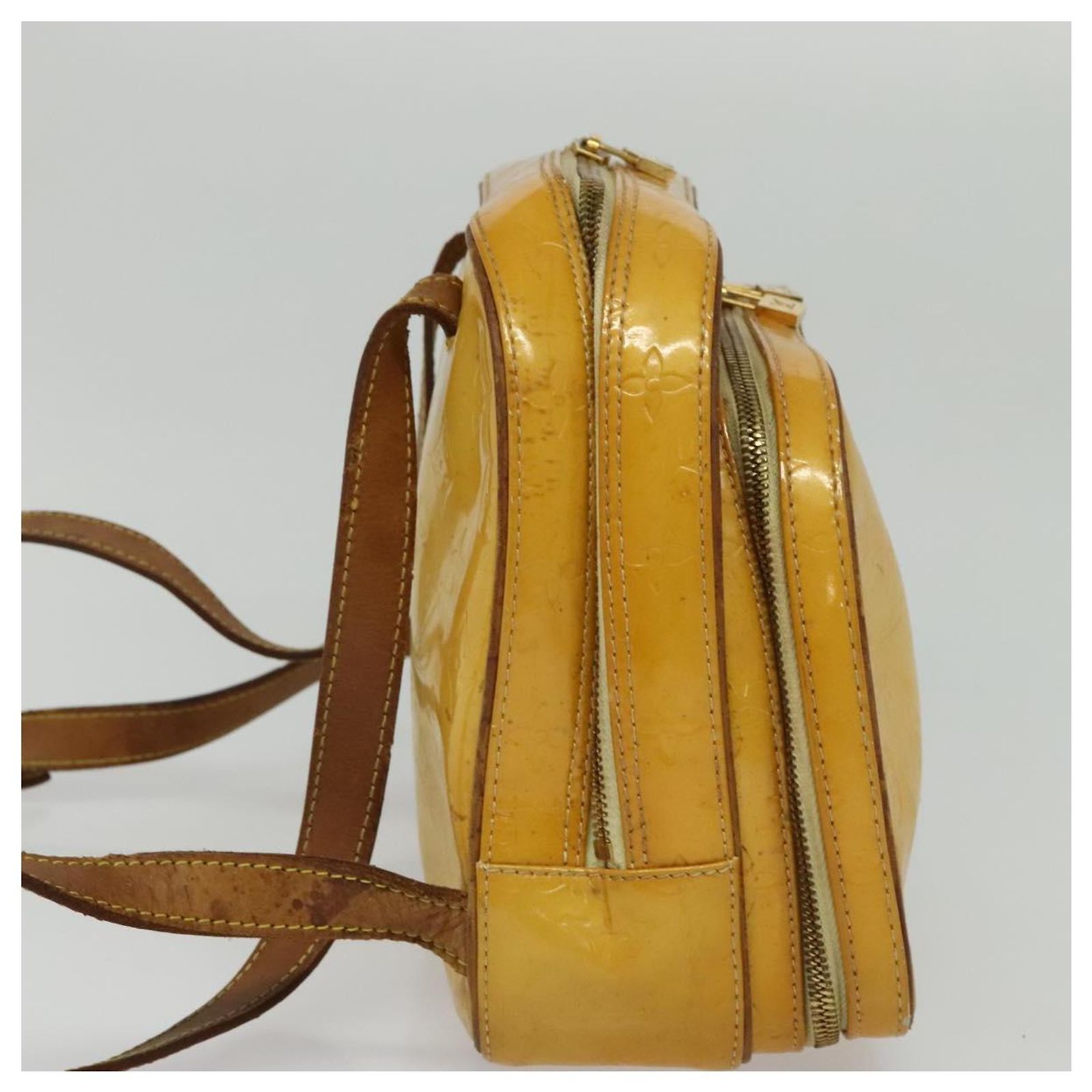 LOUIS VUITTON Monogram Vernis Marley Backpack Yellow M91040  display picture 3